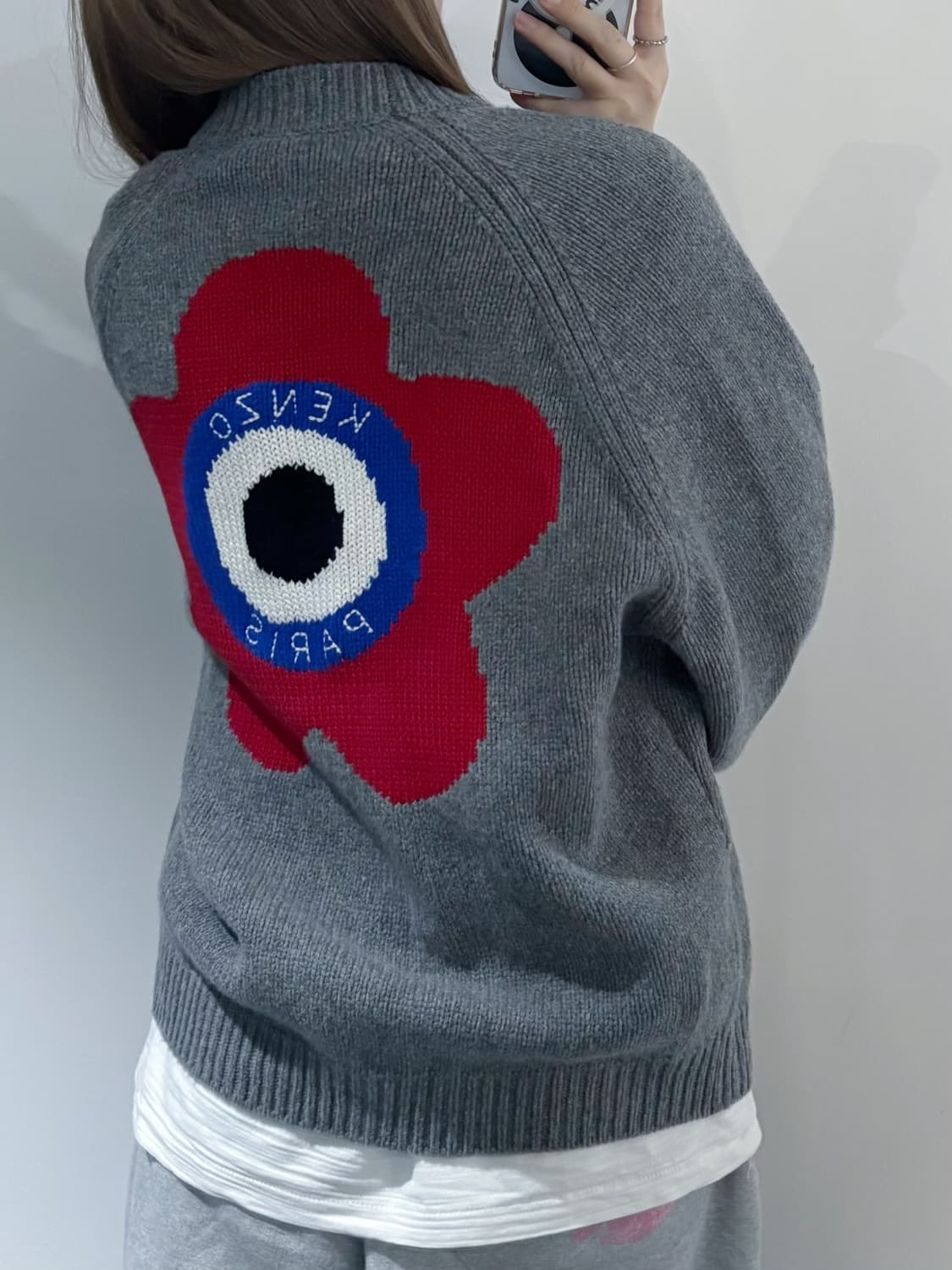 겐조 타겟 울 펄그레이 가디건 상품이미지3