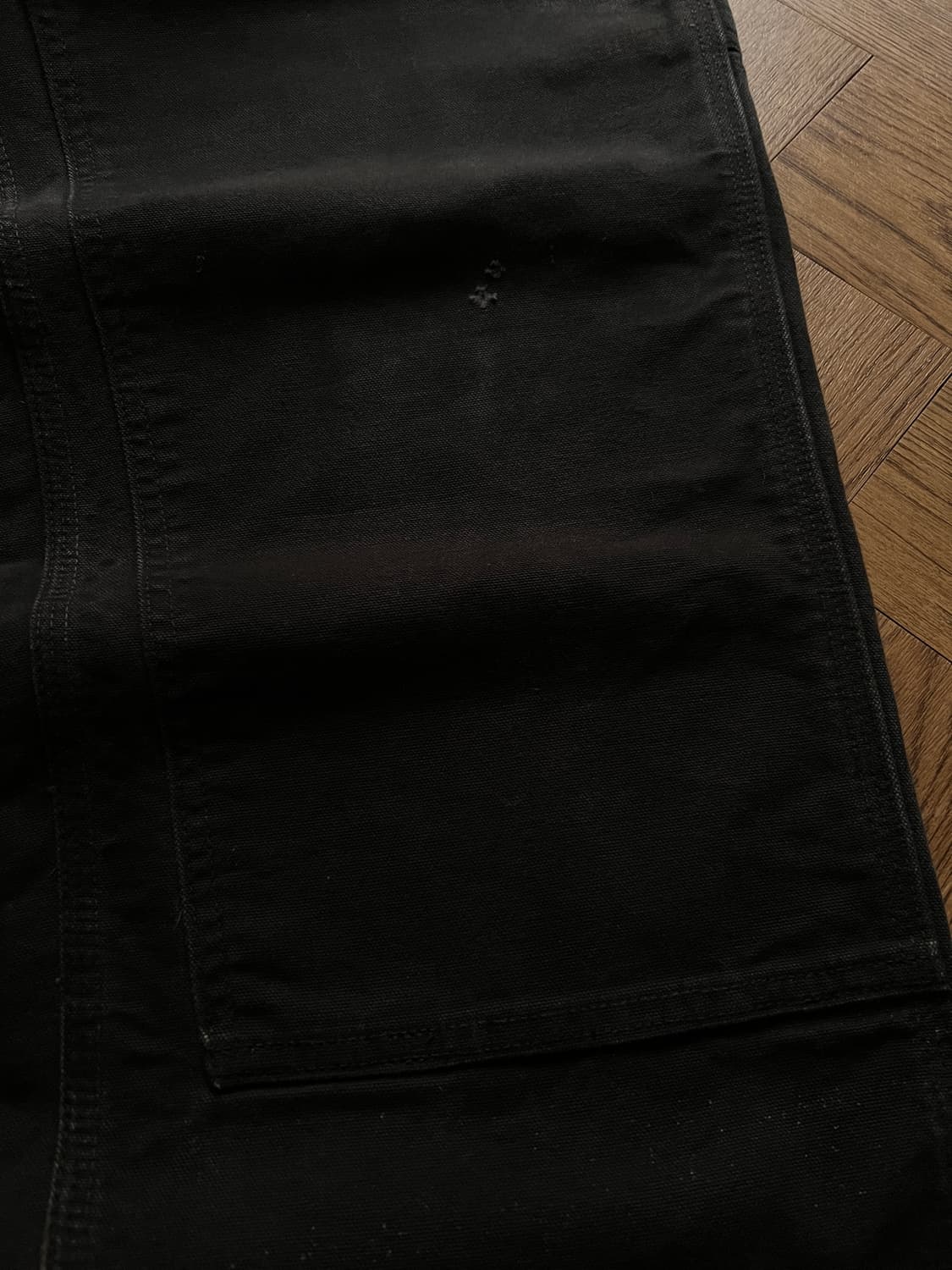 [36]칼하트 Made in USA 빈티지 데미지 블랙 더블니 워크 팬츠 상품이미지5