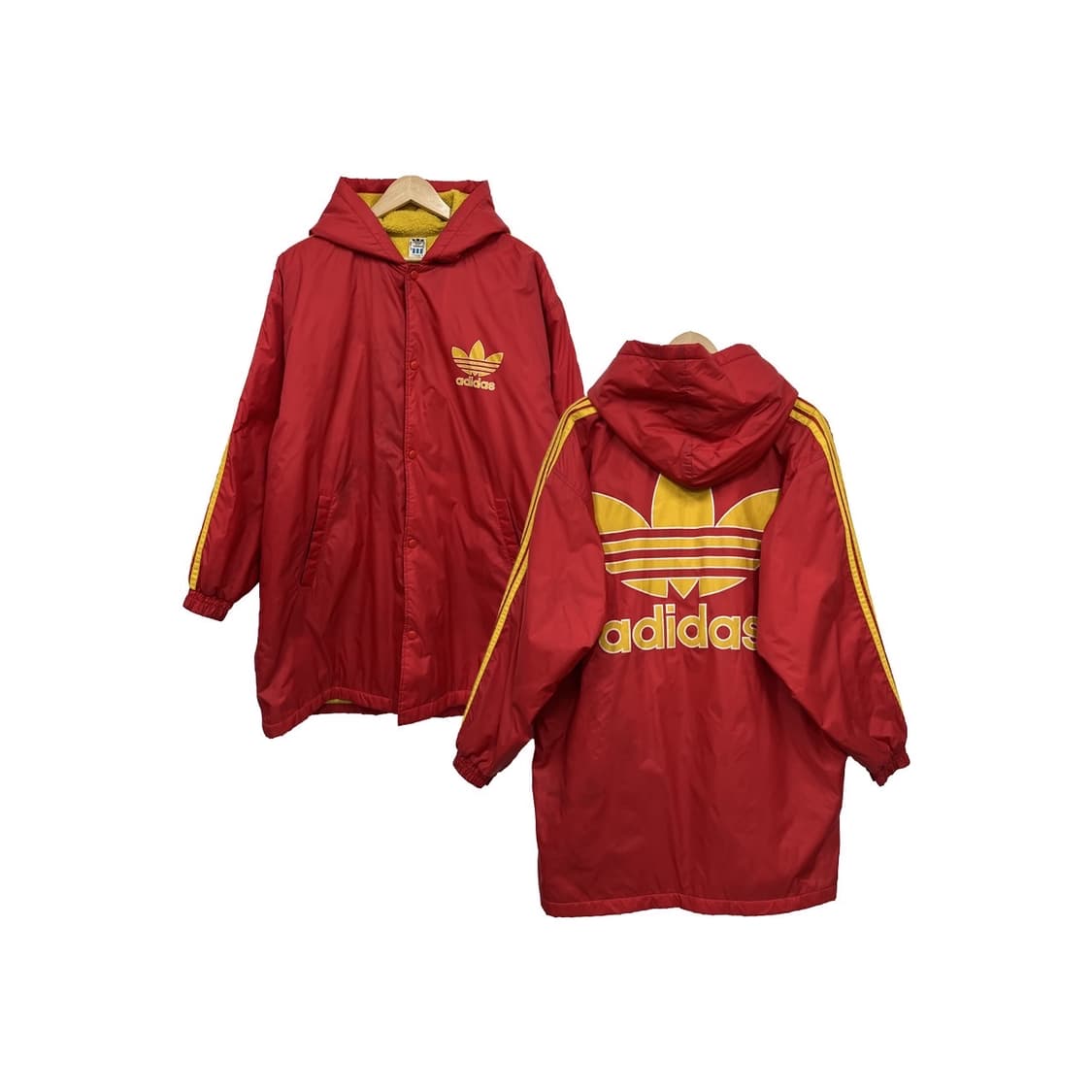 90's 아디다스 빅로고 트레포일 빈티지 롱 후드 점퍼 상품이미지1