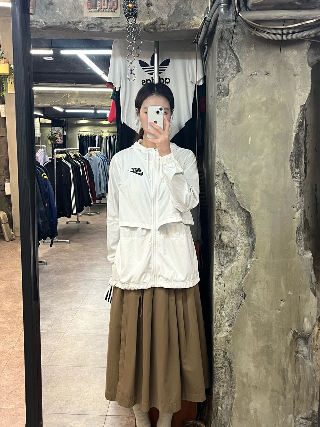 나이키 후드 바람막이 화이트 M #csz2560 상품이미지2