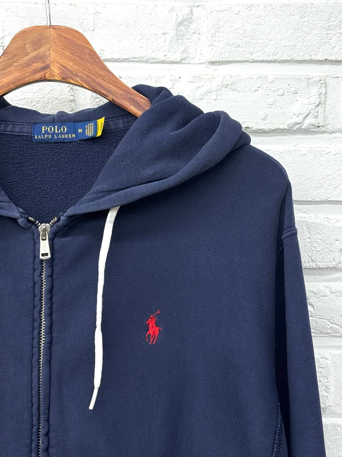 폴로 네이비 기모 후드집업 상품이미지4