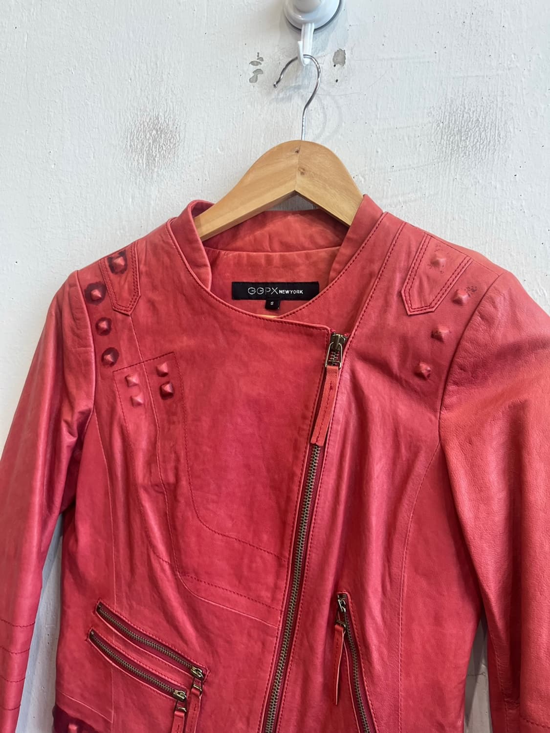 GGPX 양가죽 락 스터드 레더자켓 우먼즈 상품이미지2