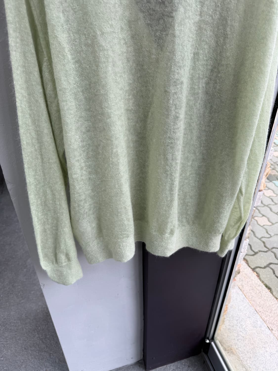 5/ 오라리 24SS 키드 모헤어 시어 니트 가디건 상품이미지8