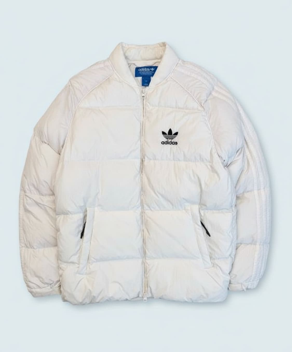 (판매) 아디다스 화이트 생크림 패딩 점퍼 져지 후드집업 adidas 상품이미지1