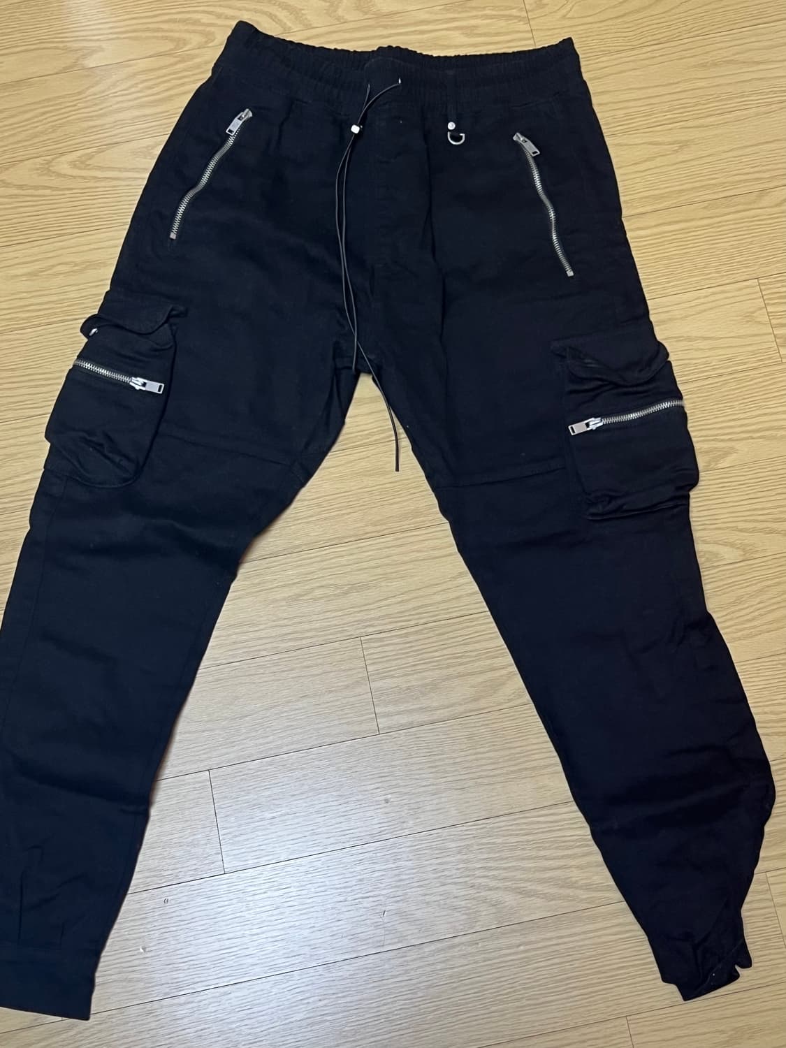 하이퍼데님 블랙카고 조거 상품이미지1