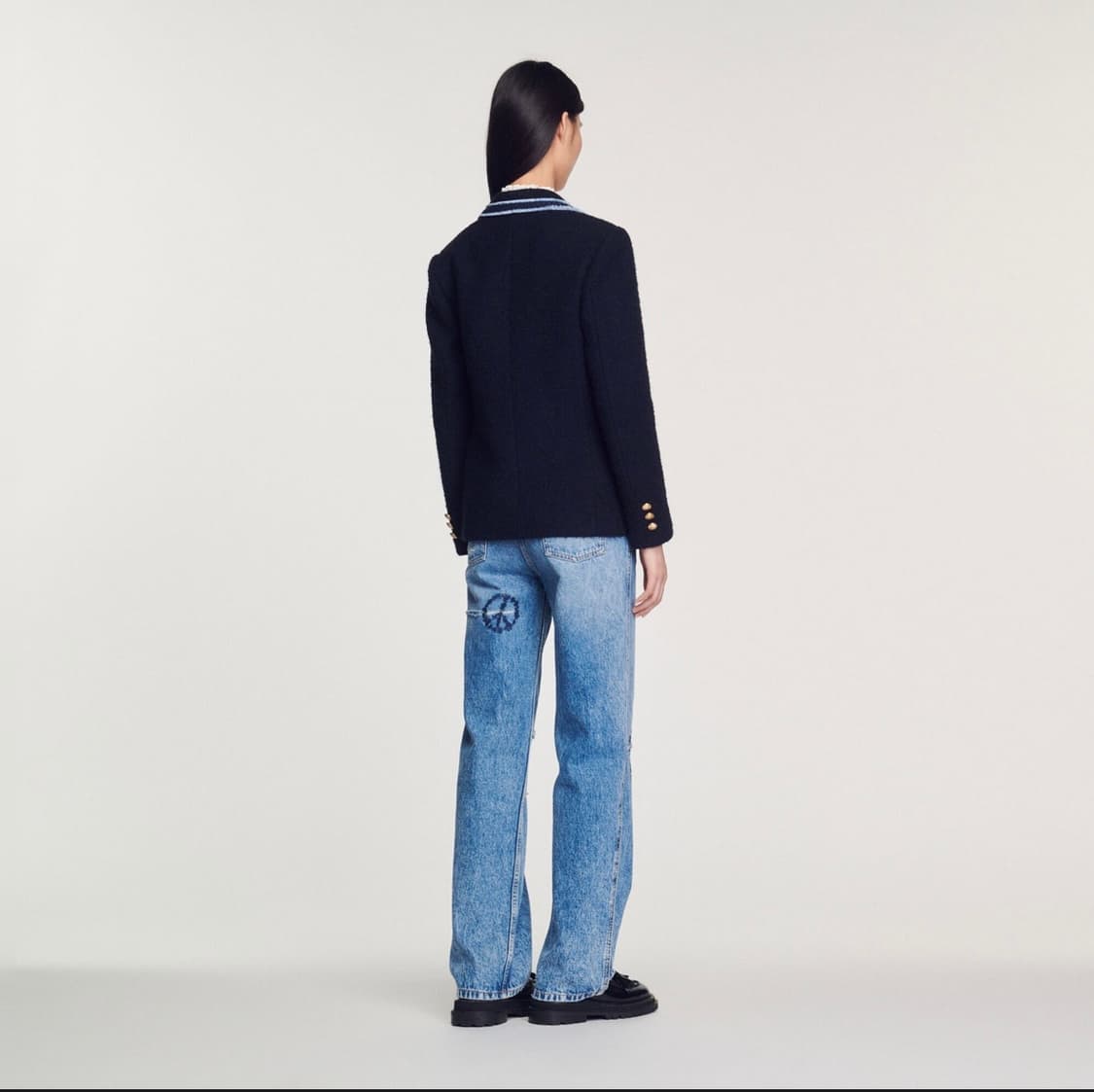 산드로 sandro 부클레 트위드 noella 자켓 36  상품이미지2