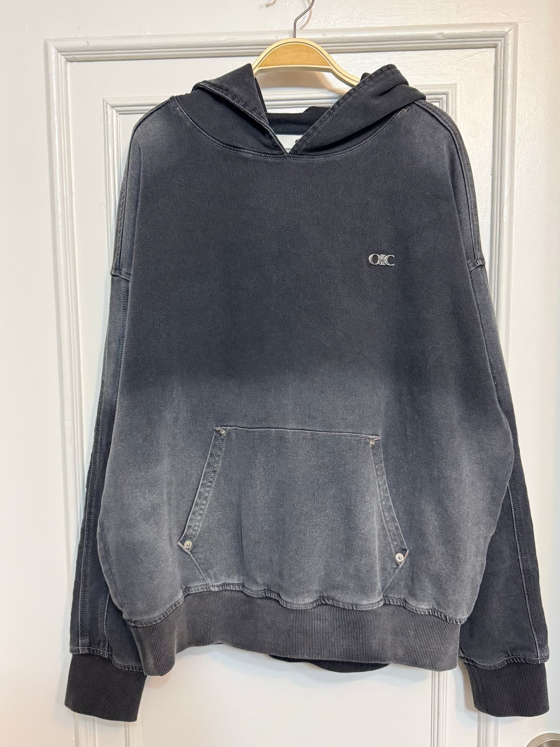 오아이오아이 헤리티지 데님 후드 블랙 상품이미지4