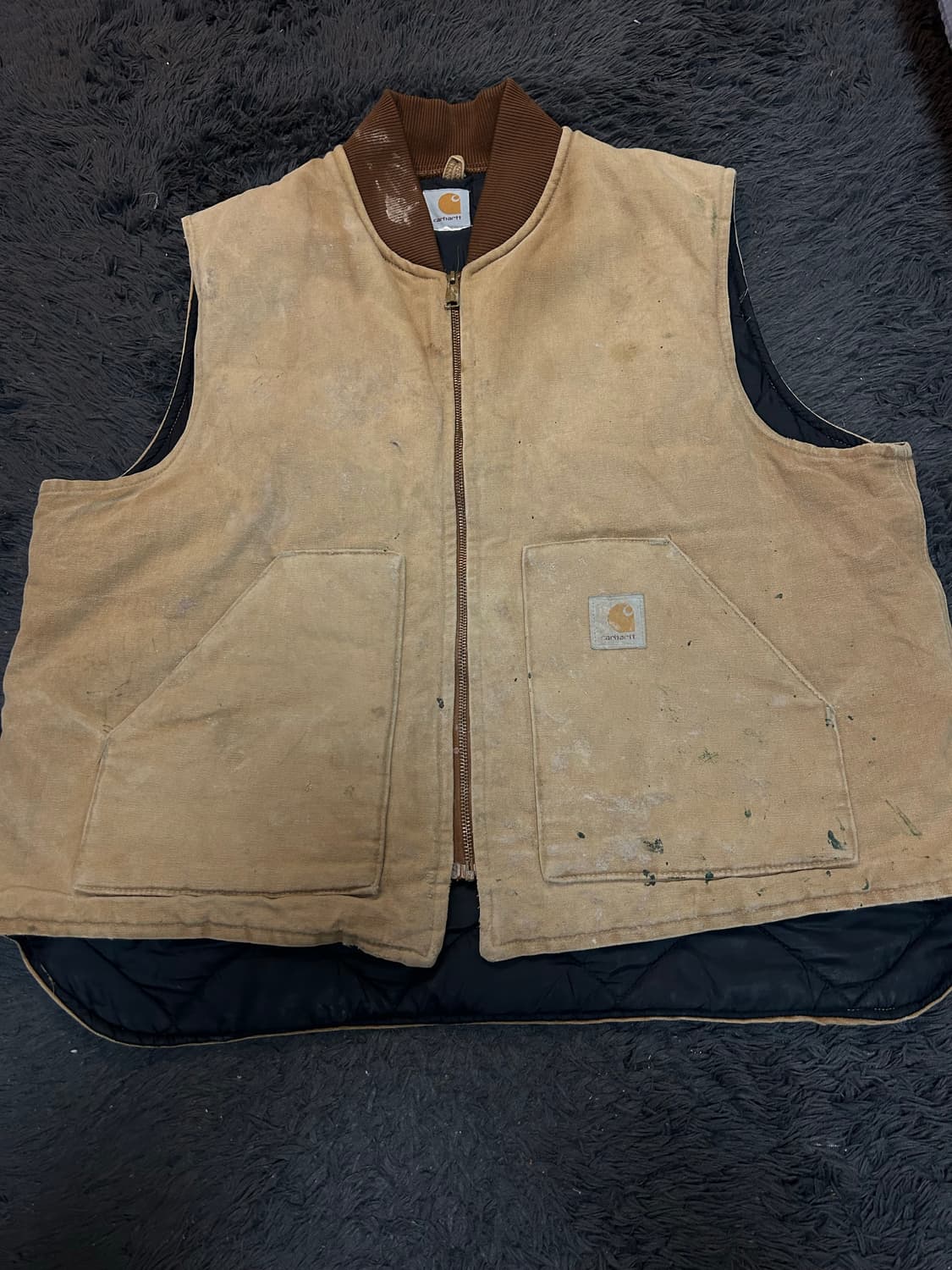 빈티지 칼하트퀄팅베스트 상품이미지2