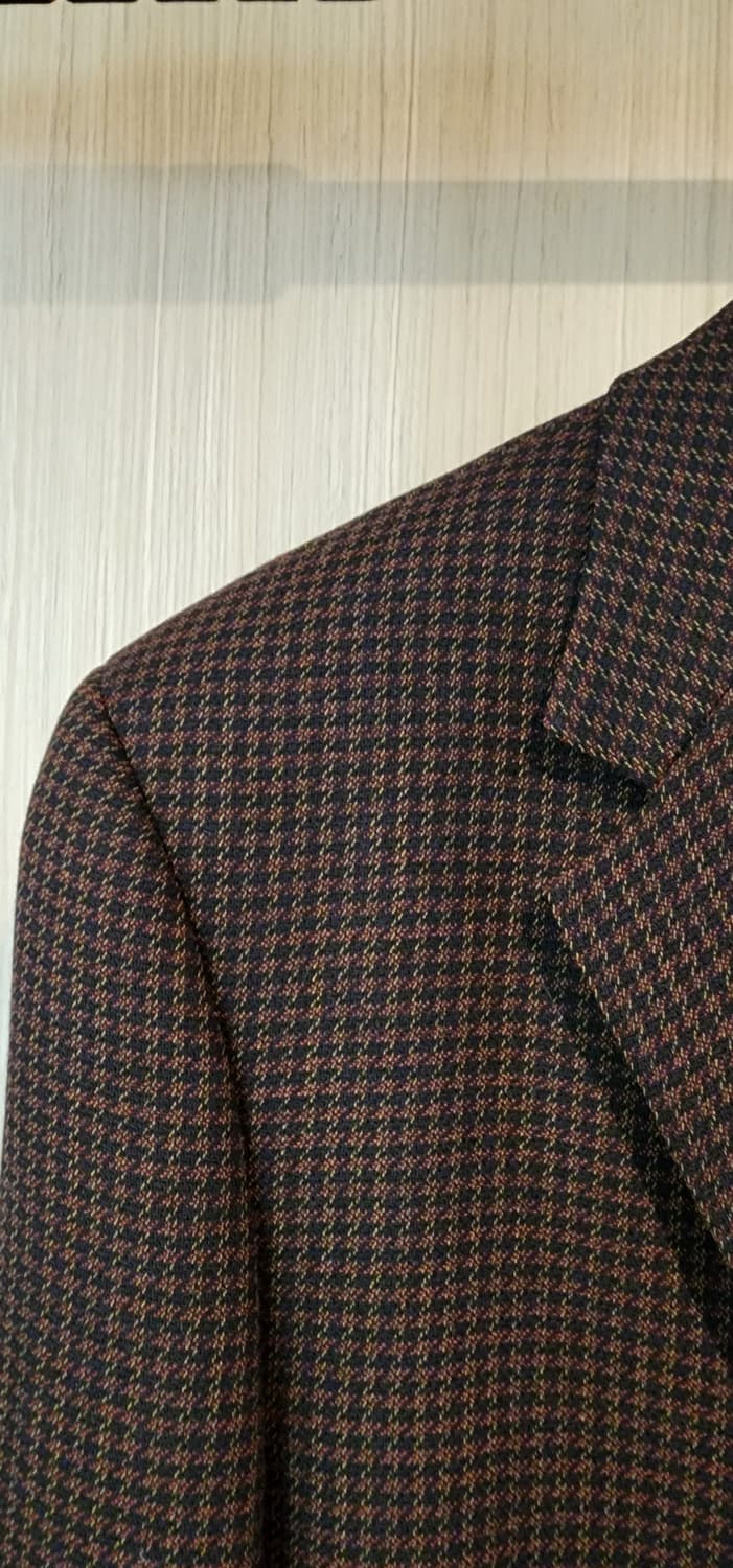 브라운 하운드투스 체크 3버튼 울자켓 XL 상품이미지3