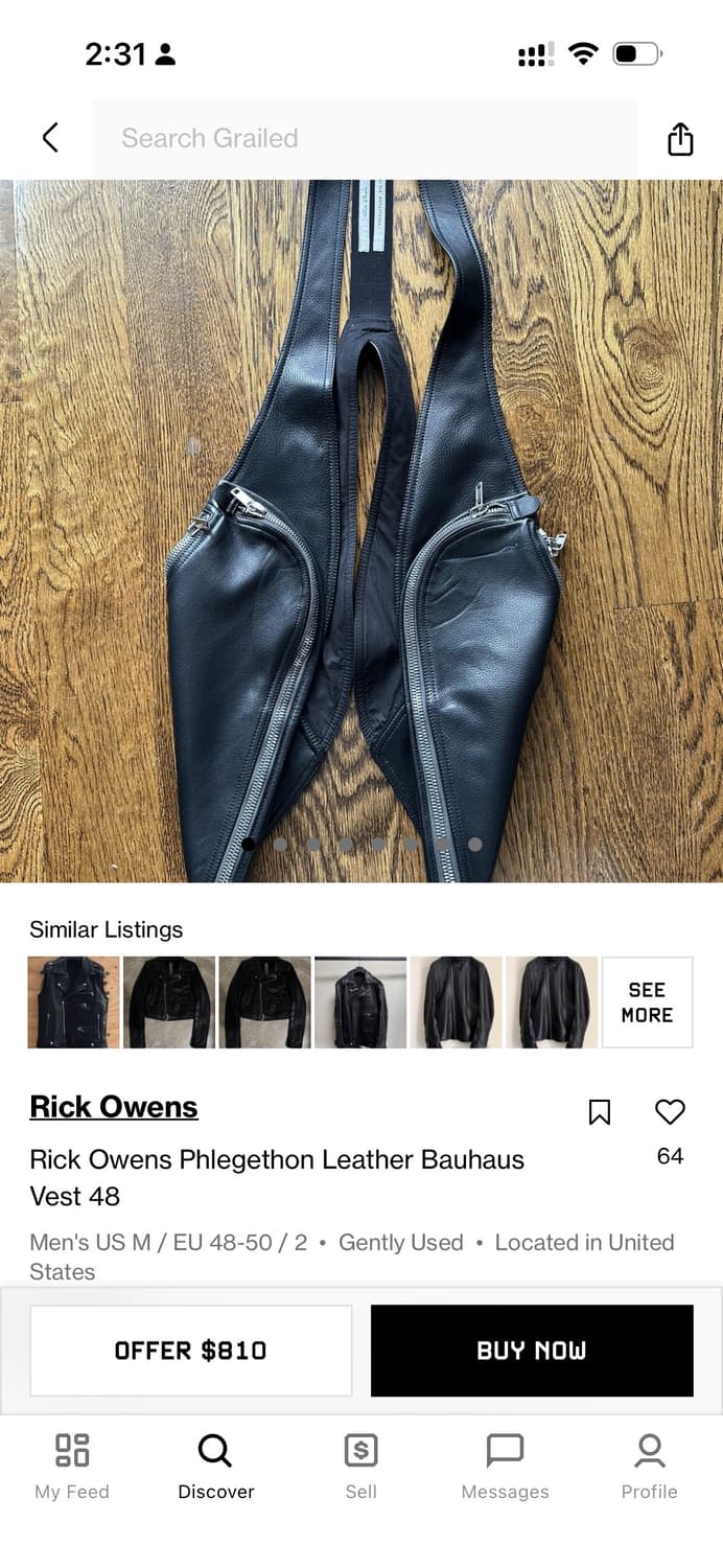 릭오웬스 21fw 바우하우스 래더 베스트 상품이미지5