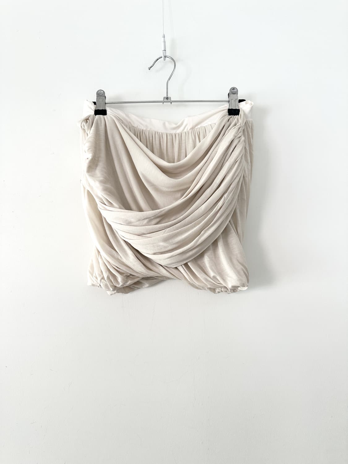 Whirl drape mini skirt / ivory 상품이미지1