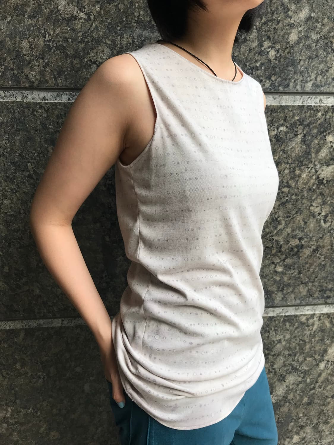 Purple dots sleevelees top 상품이미지3