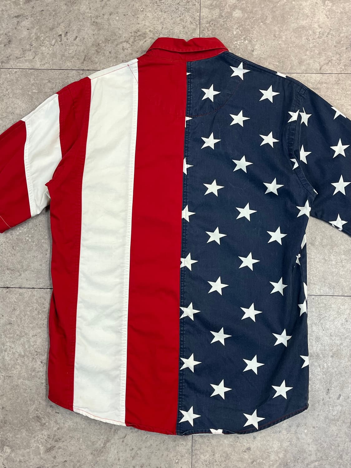 RED HEAD USA 미국 성조기 반팔 셔츠 레드 S #csz3560 상품이미지8