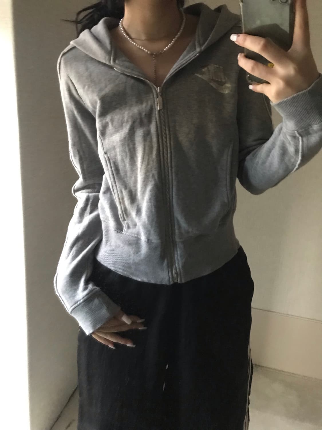 나이키 그레이 슬림핏 후드집업 상품이미지4