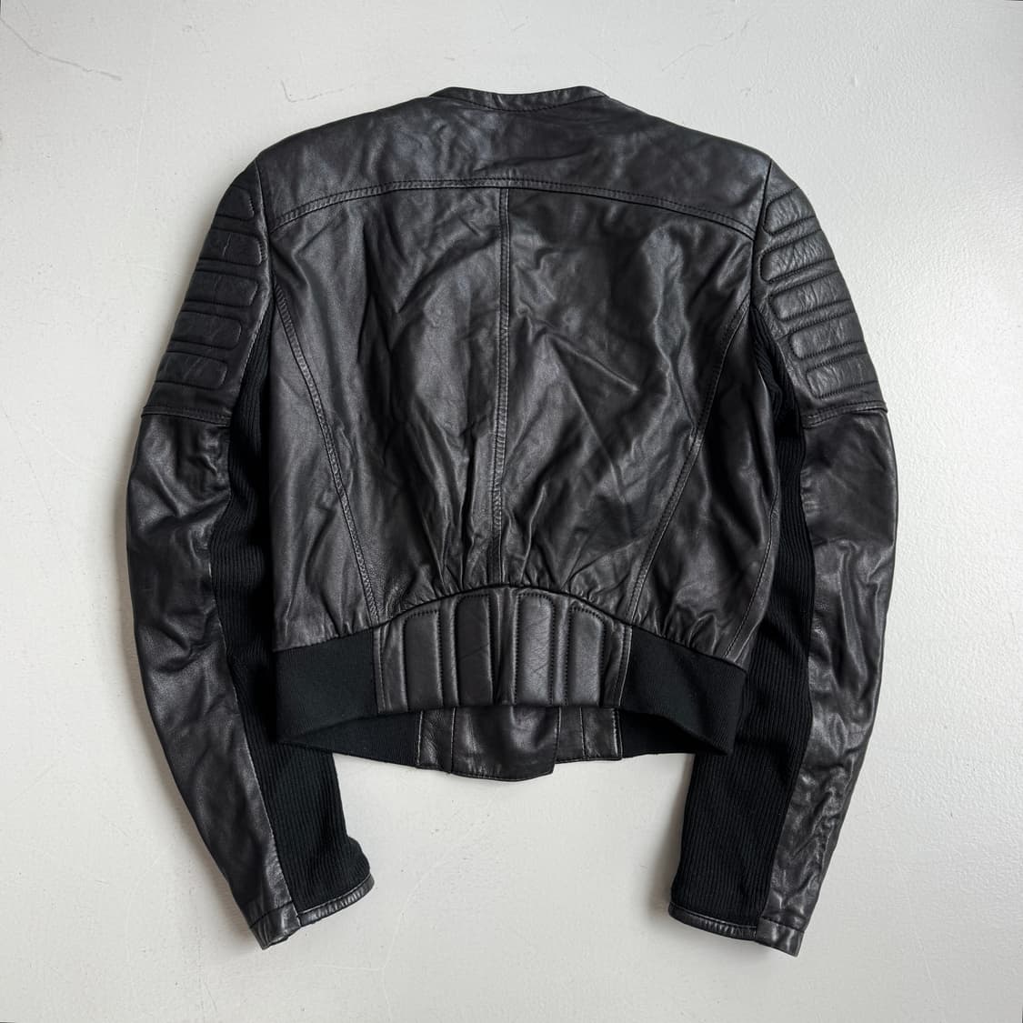 바이커 리얼레더 사선 릭오웬스맛 라이더 가죽자켓 상품이미지3