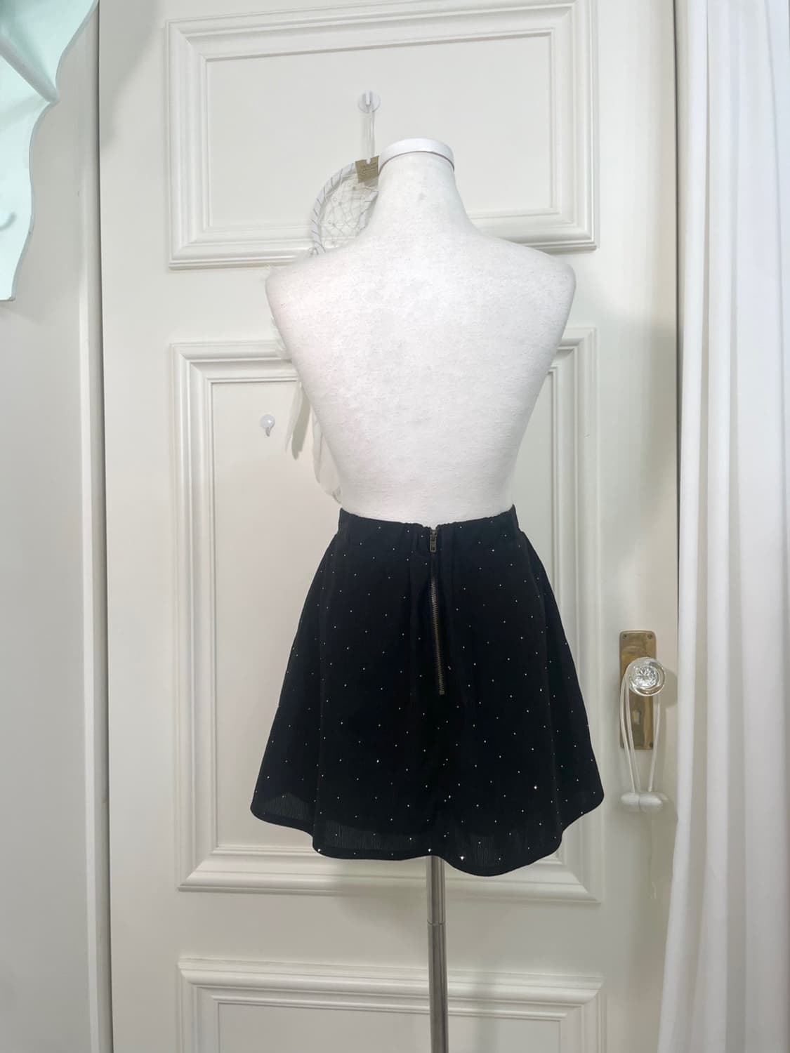 black cubic point mini skirt 상품이미지3