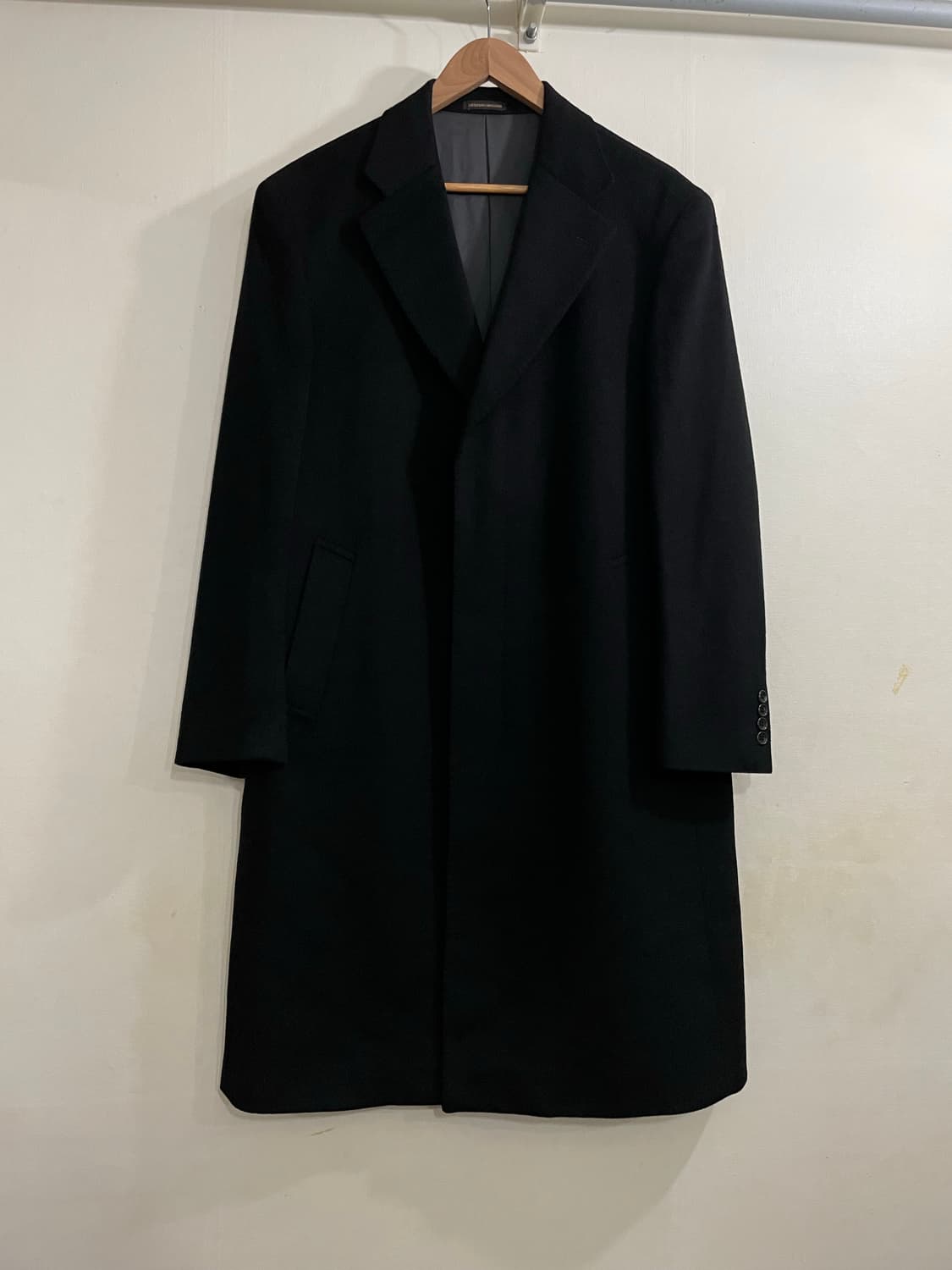 줄리아노 그로쏘니 울 캐시미어 앙고라 코트 블랙 상품이미지1