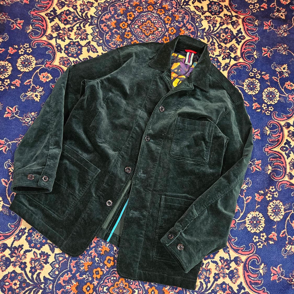 헨리코튼 20FW 리미티드 코듀로이 딥그린 풀 버튼 자켓 L size 상품이미지2