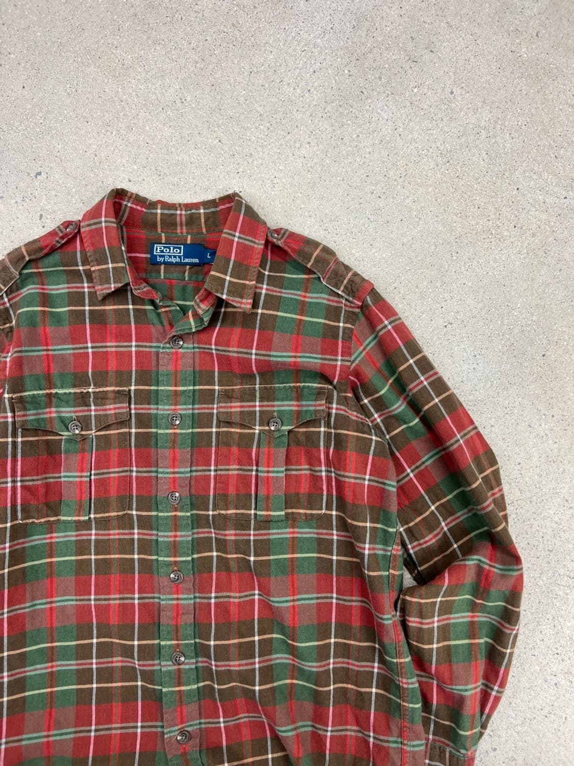 폴로 랄프로렌 밀리터리 체크 셔츠  상품이미지6