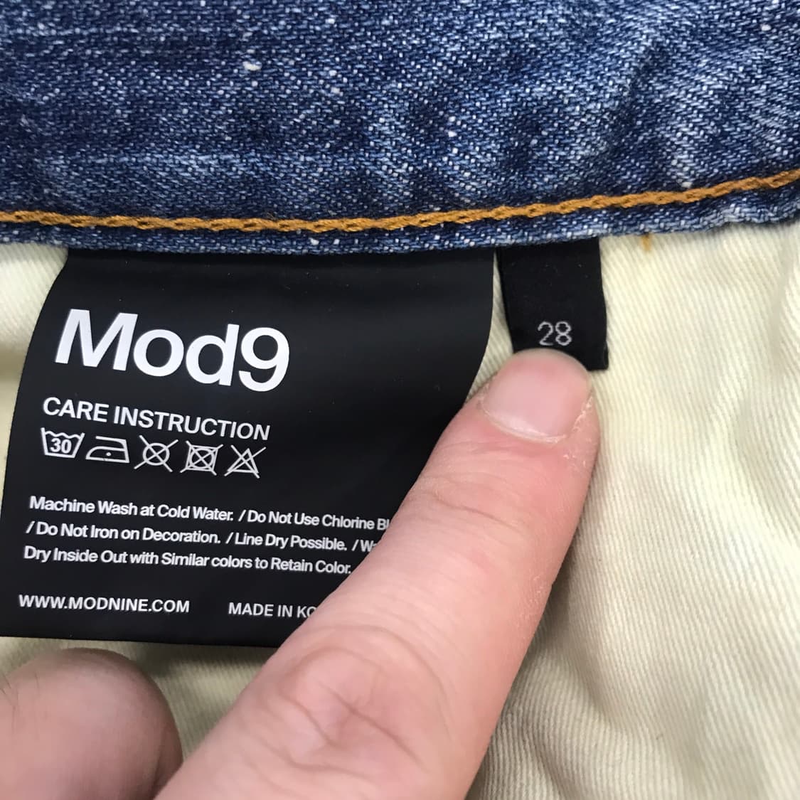 모드나인 MOD9 mod7w 턴미온 청바지 [28인치] 상품이미지7