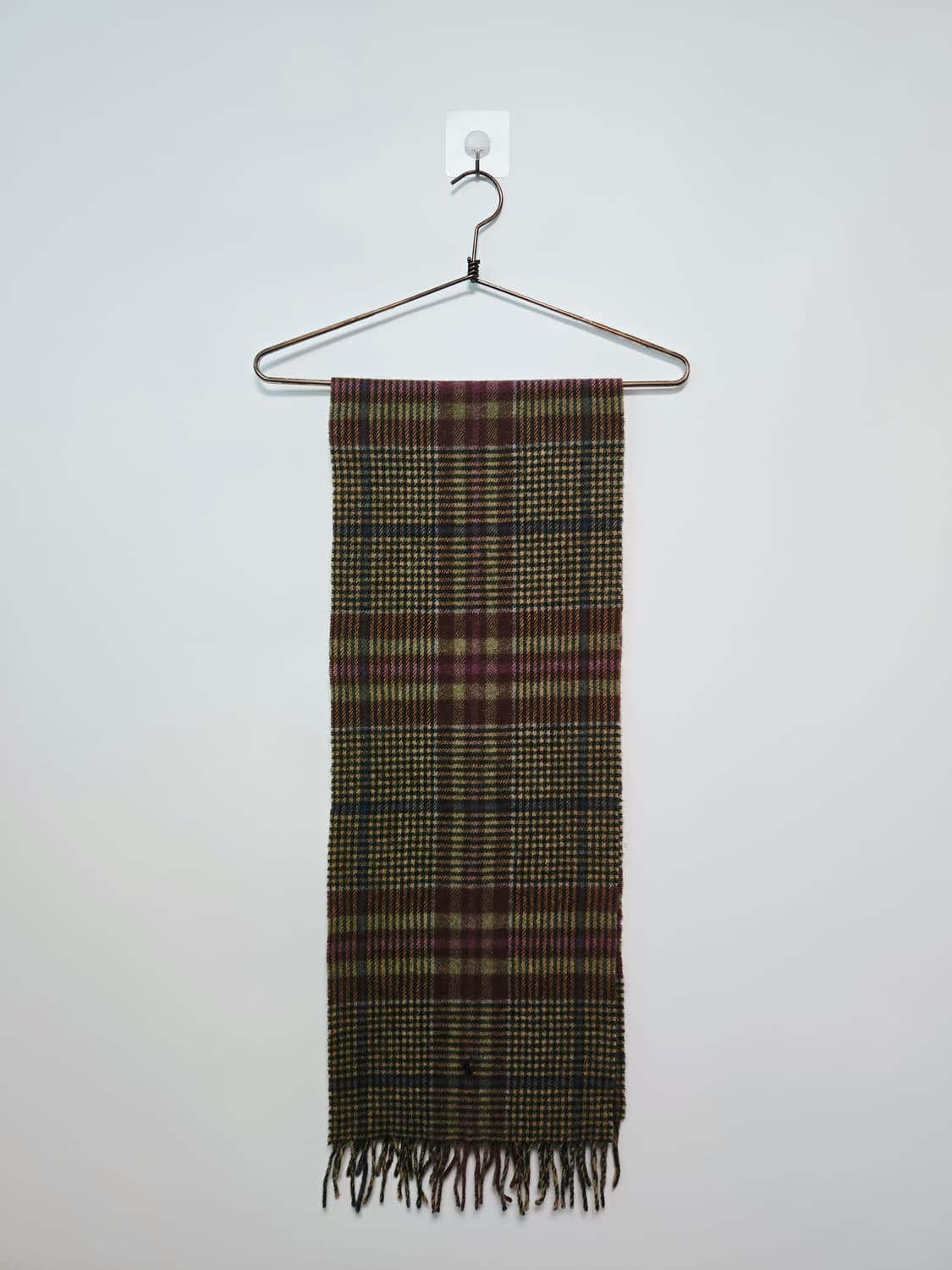 폴로 랄프로렌 카키 체크 램스울 머플러 목도리 상품이미지1