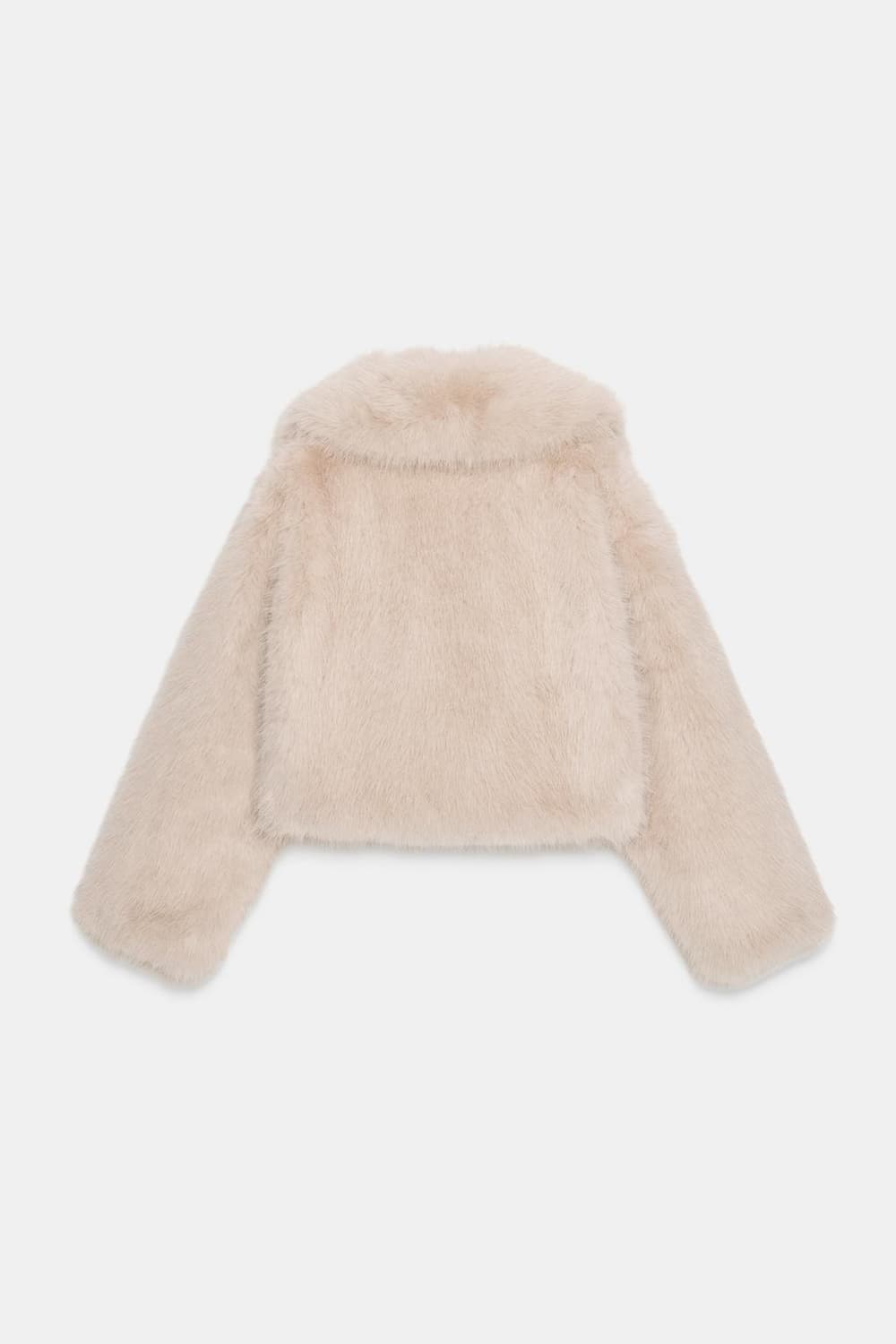 자라 라펠 칼라 페이크 퍼 숏 코트 퍼자켓 크림 xs 상품이미지6