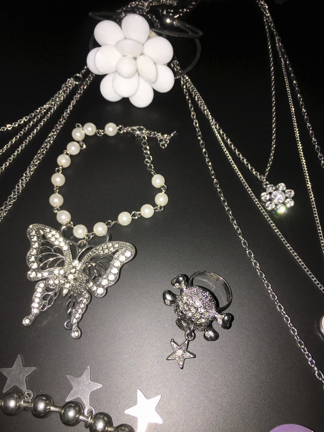 게스 쥬얼리 갸루 페어리 펑크 키치 목걸이 팔찌 반지 상품이미지2