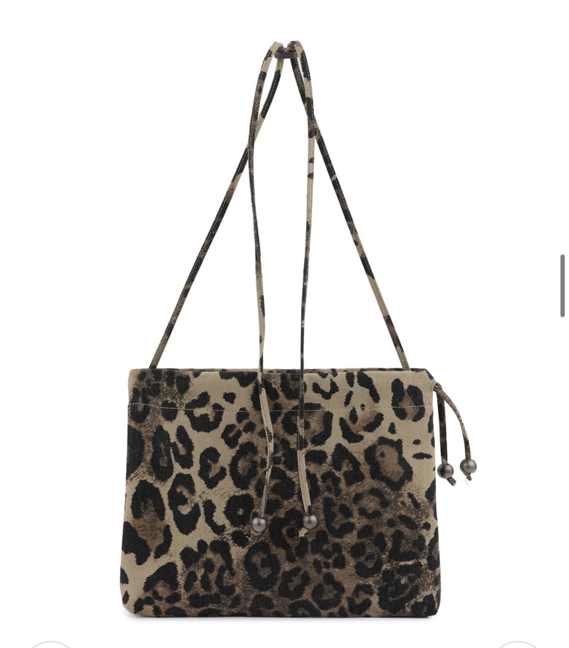 반택포 가격) 새거급 피넛루프 레오파드 파우치 백 브라운 상품이미지4