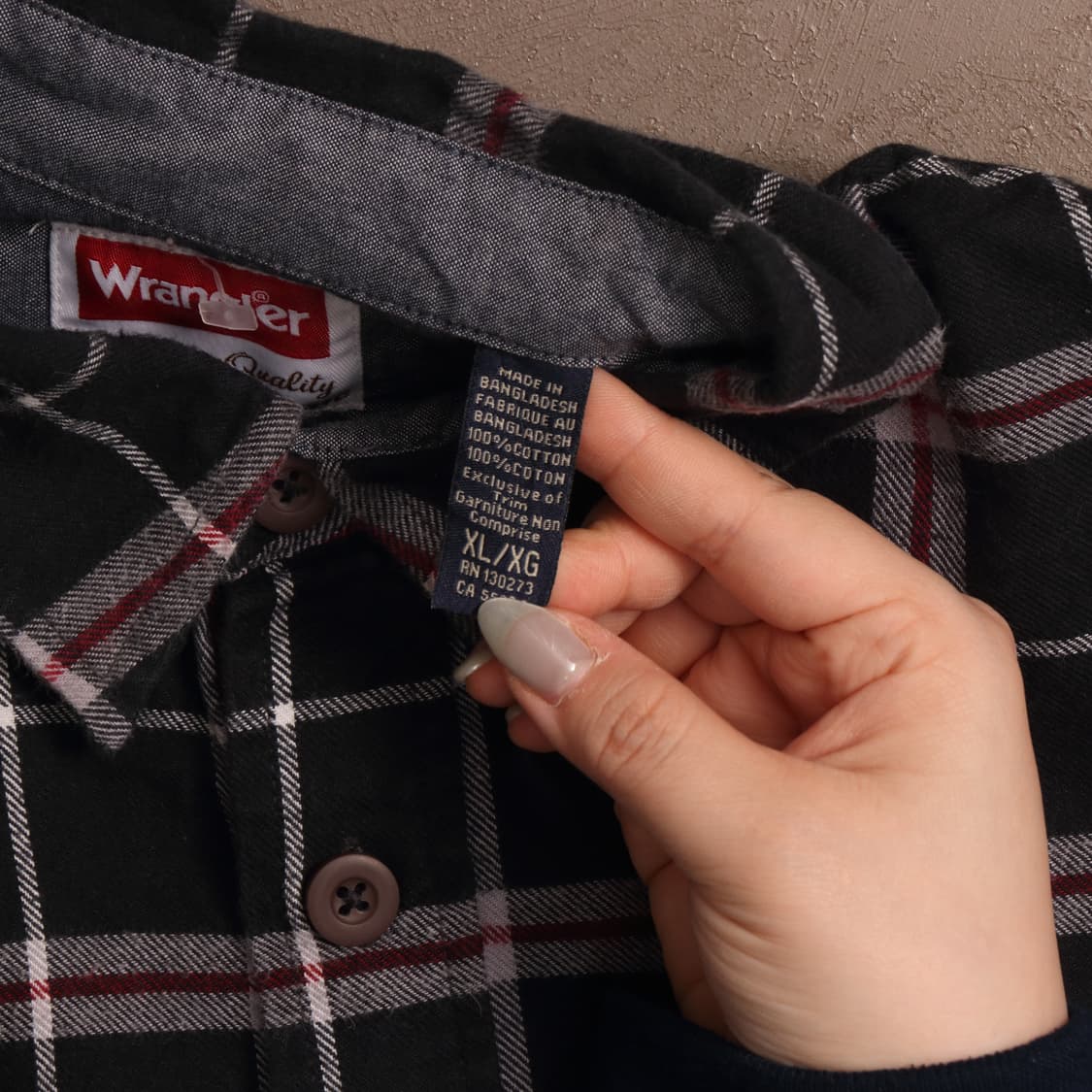 랭글러 코튼 체크 워크셔츠 A1710 상품이미지3