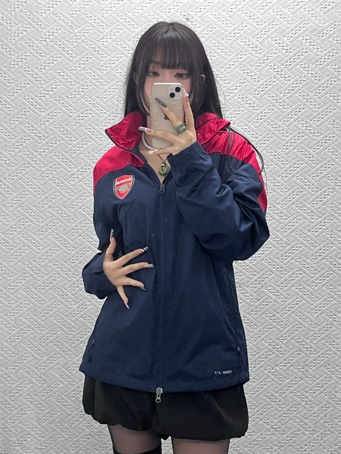 나이키 올드스쿨 레트로 스포티 아스날 바람막이 자켓 M C10594 상품이미지2