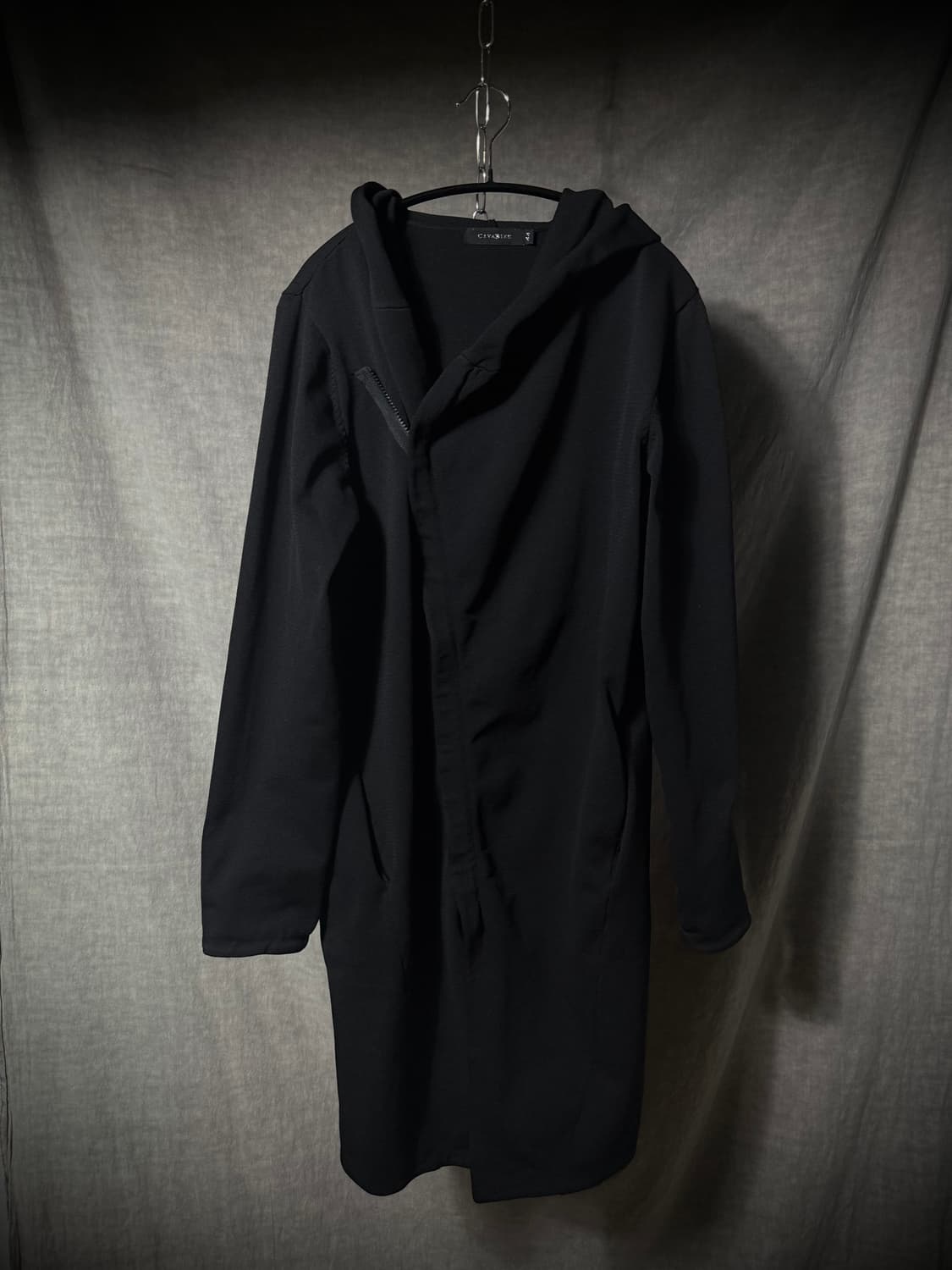 CIVARIZE Asymmetric Zip Long Hoodie Coat 상품이미지2