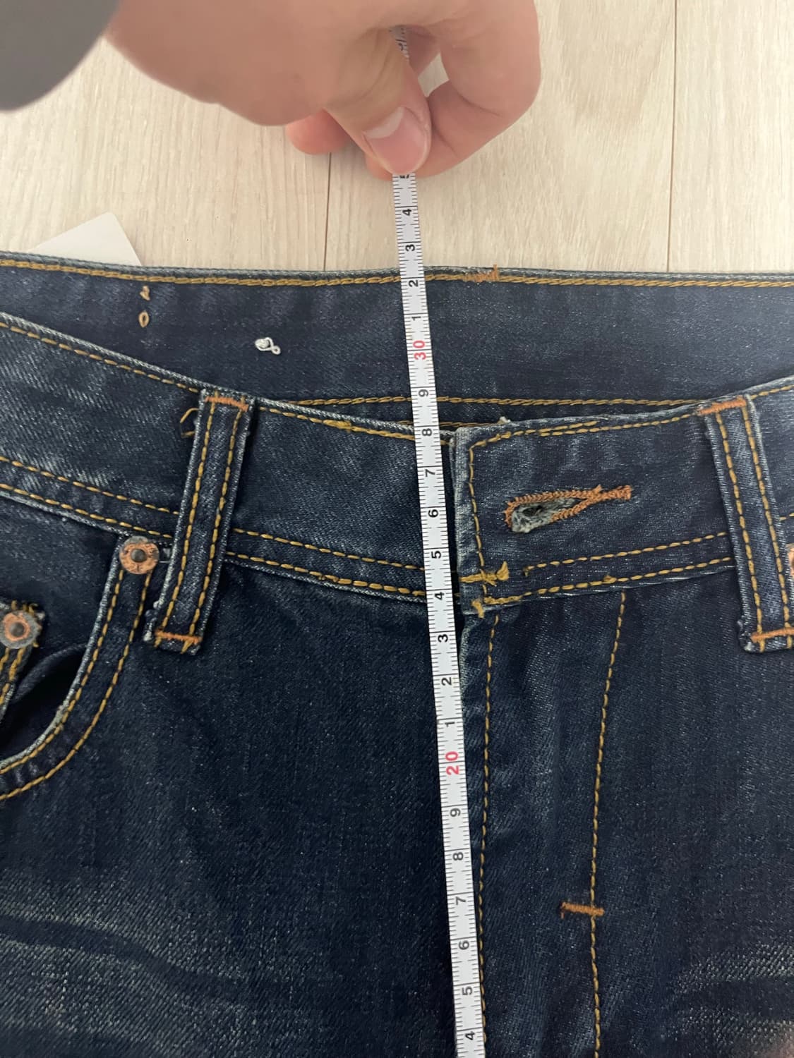 리바이스 다크워싱 레귤러 일자 데님 (32-33 / 총장 109) 상품이미지6