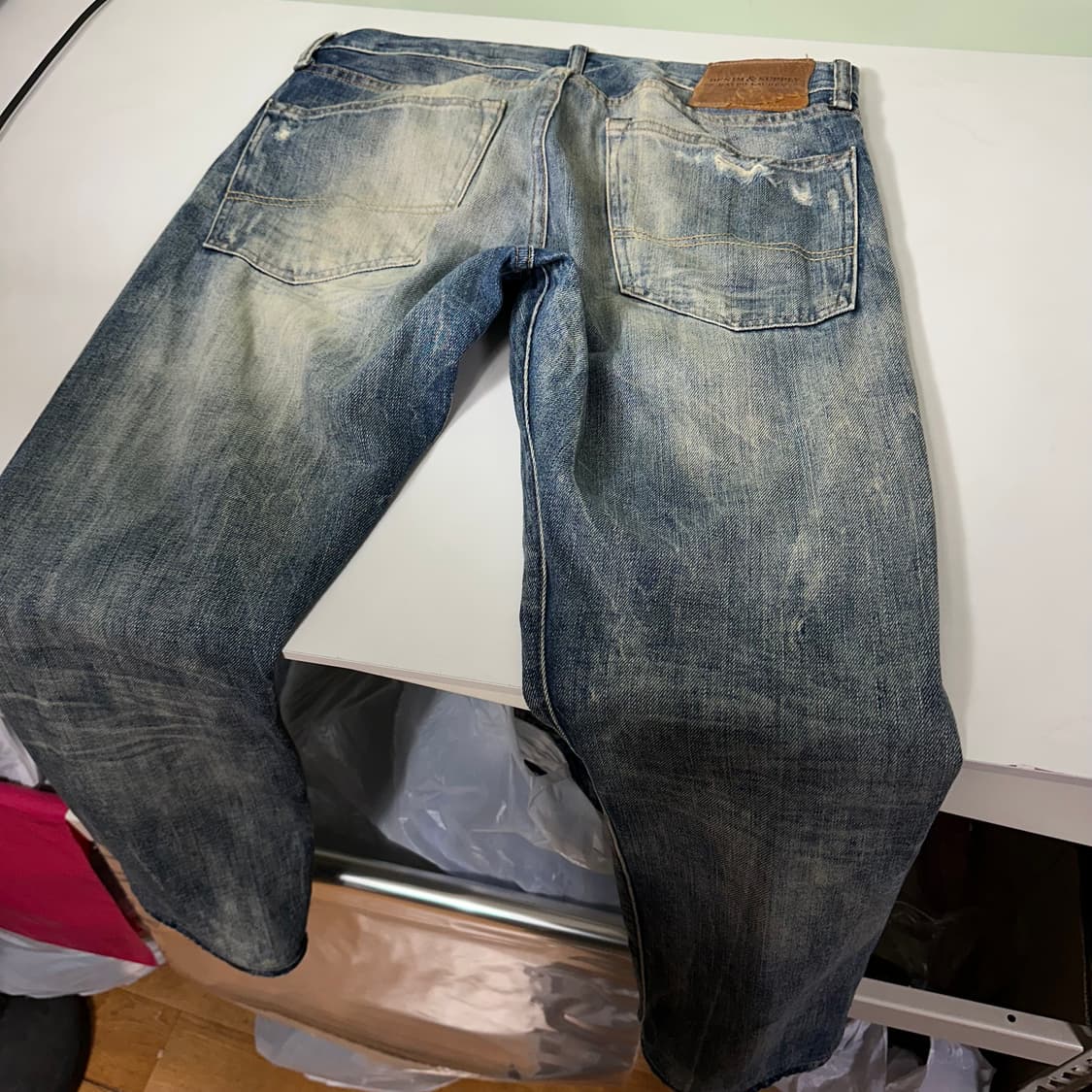 M-L 32 데님앤서플라이 랄프로렌 슬림핏 찢청 데님팬츠 상품이미지5