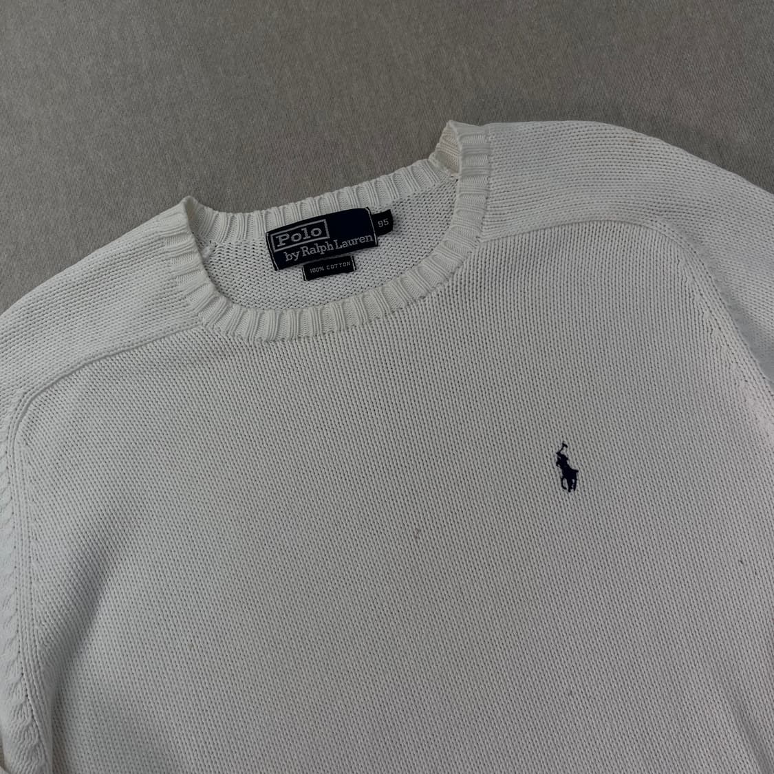 95 폴로랄프로렌 코튼 화이트 니트 상품이미지2