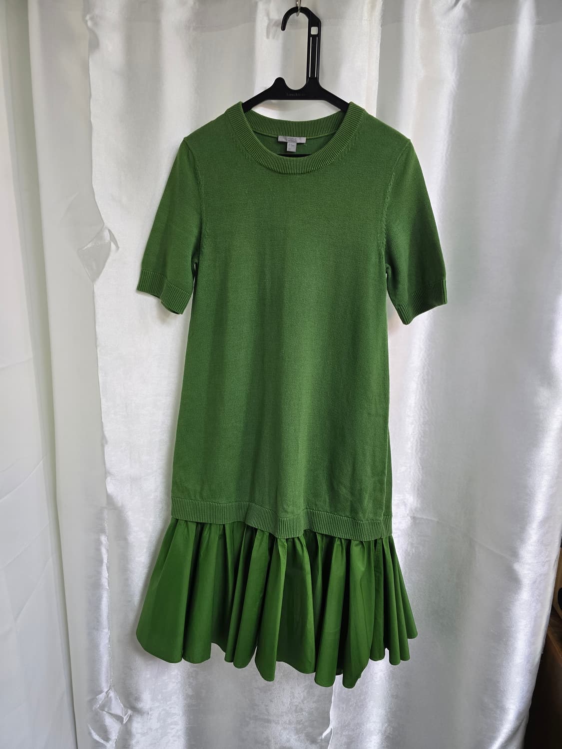 COS 코스 그린 니트 플레어 반팔 원피스 (1734) 상품이미지1