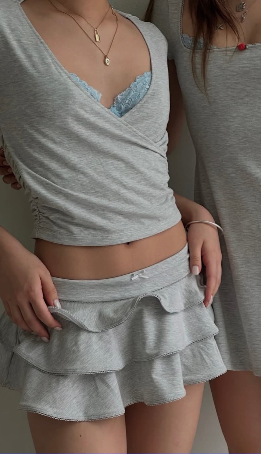 AIR WRAP LONG SLEEVE (WHITE MELANGE) 상품이미지2