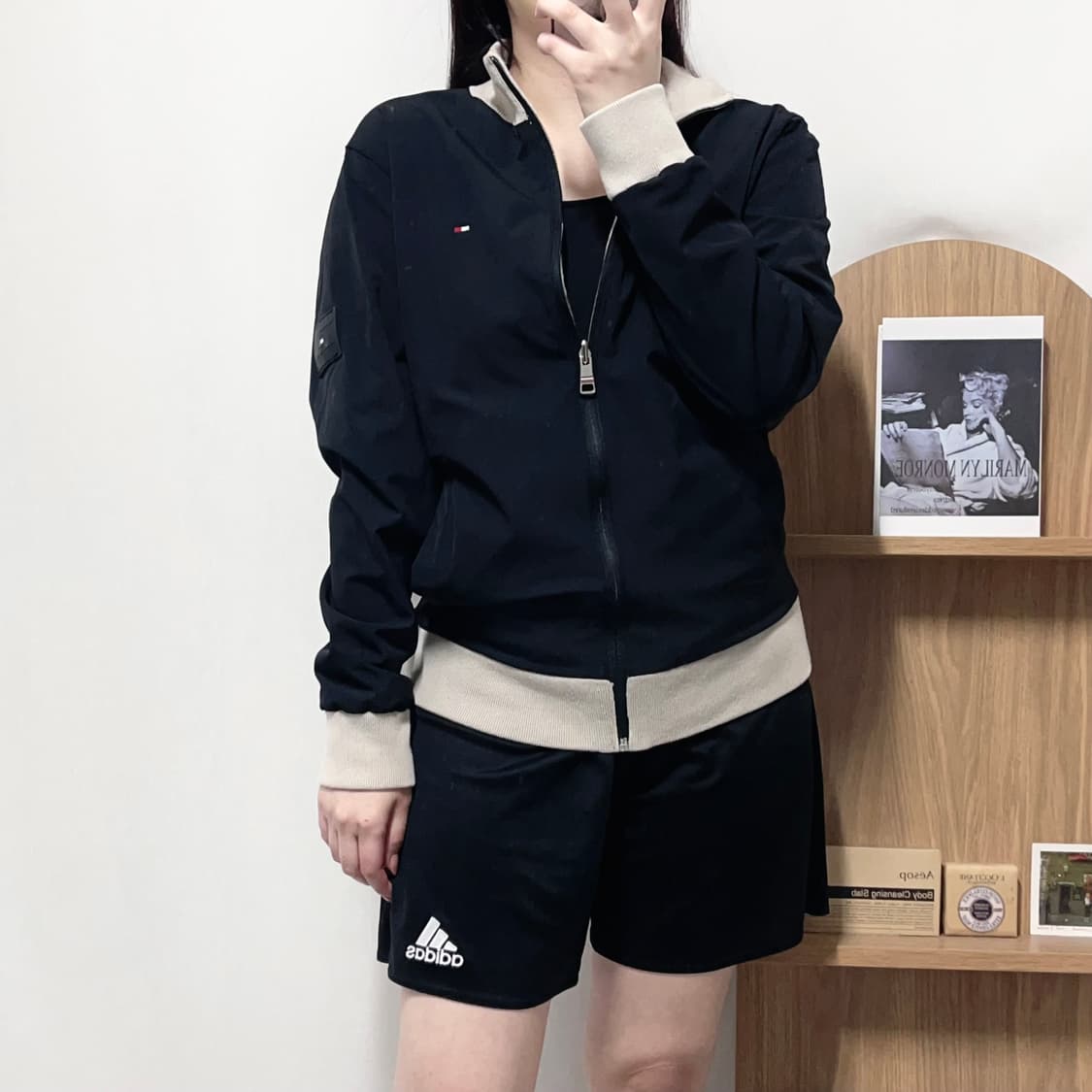 [정품] 타미 베이지 / 블랙 리버시블 점퍼 [ S ] 상품이미지5