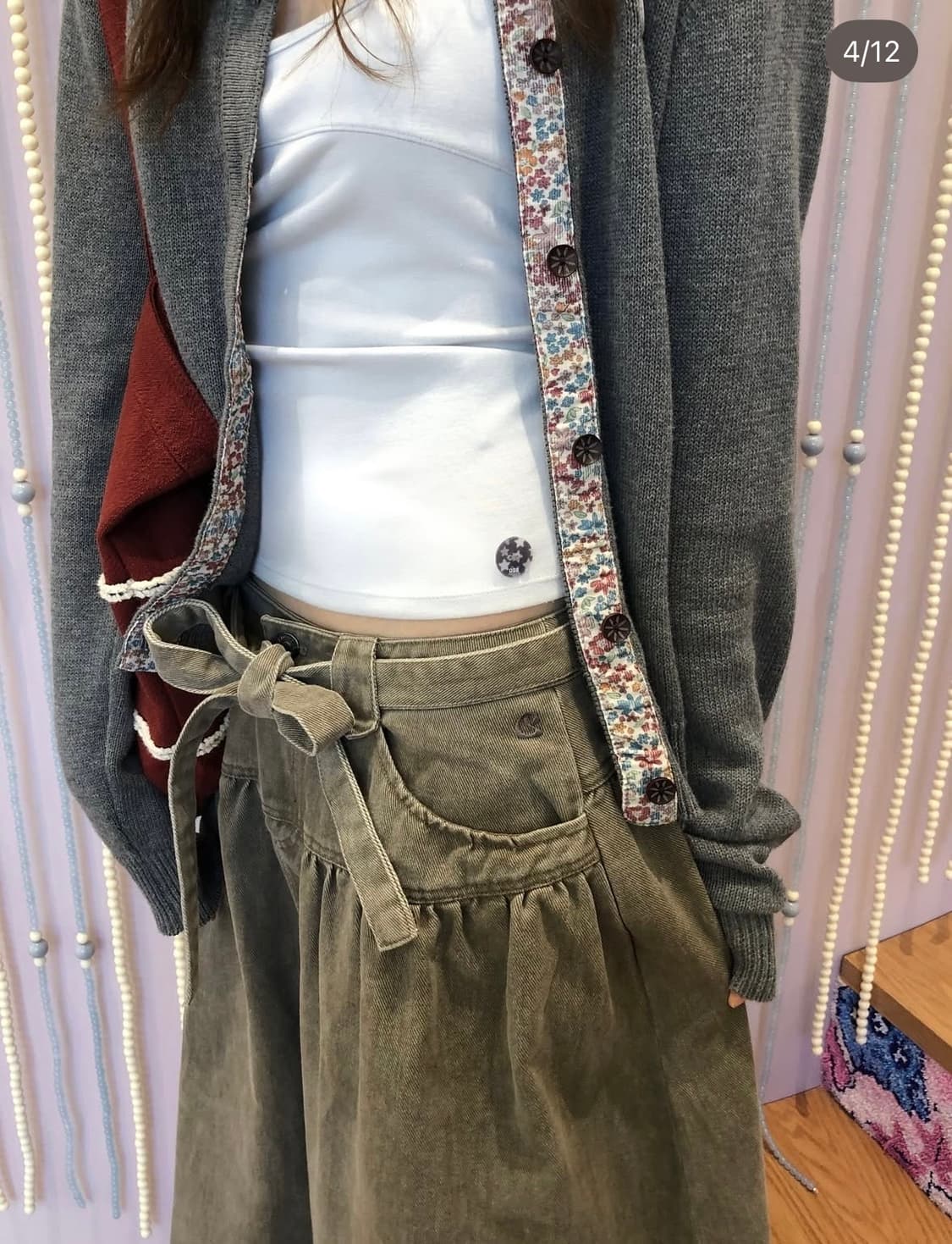 코이세이오 PUFFY COTTON SKIRT BROWN 상품이미지5