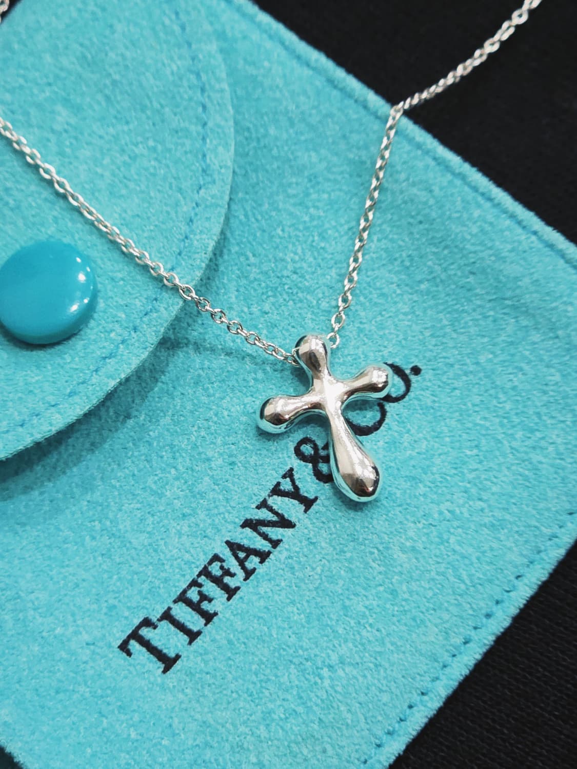 티파니 엘사퍼레티 크로스 실버 목걸이 상품이미지1