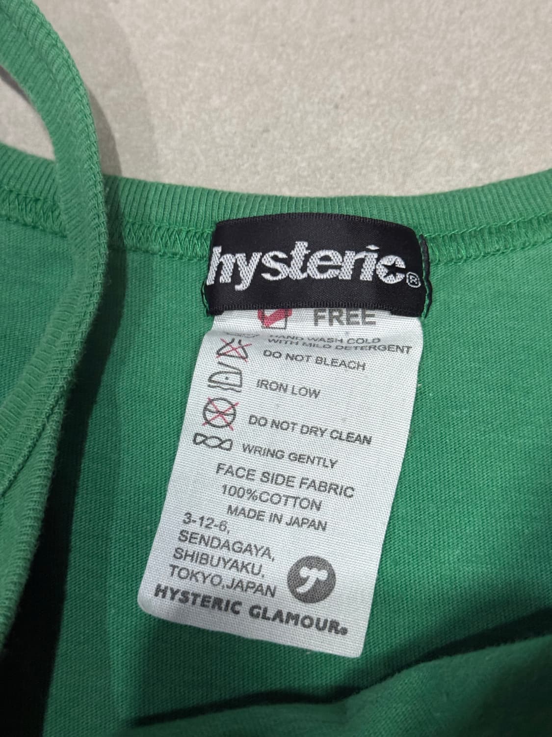 히스테릭 글래머 아카이브 히스걸 자수 패치 탱크탑 민소매 티셔츠 상품이미지3