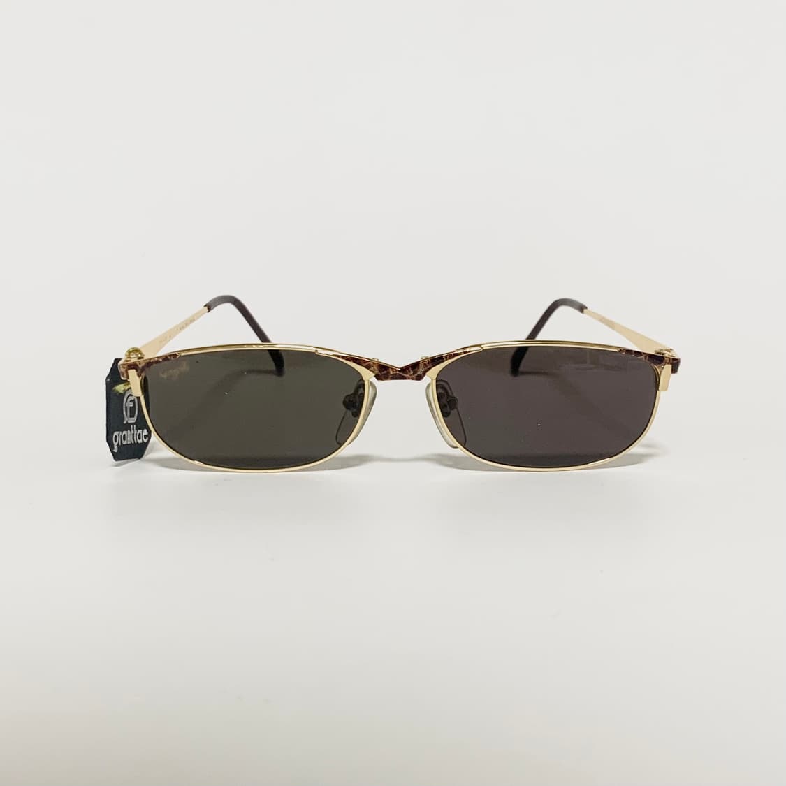 839 데드스탁 픽키 빈티지 스몰 메탈 선글라스 골드 펄브라운 상품이미지1