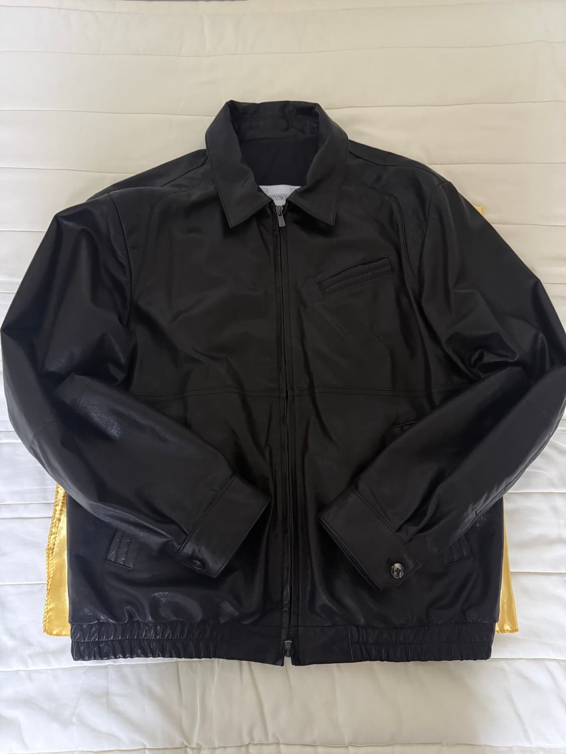 해칭룸 스티치 볼륨 레더 자켓 3사이즈 상품이미지2