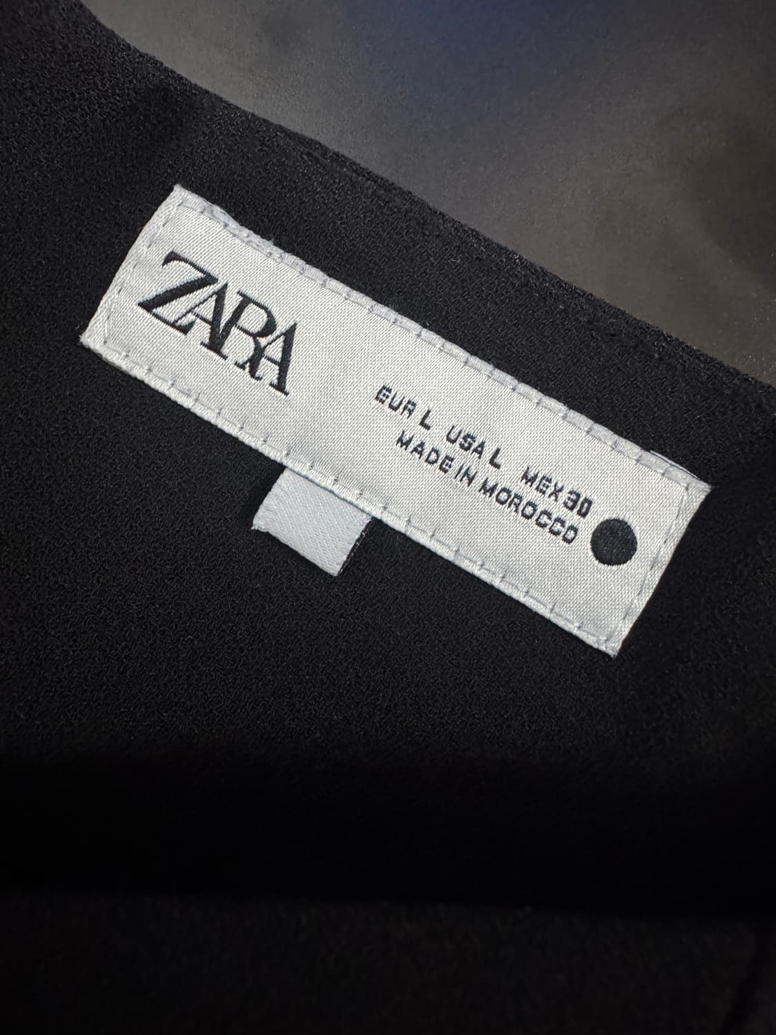 여성 자라 ZARA 미니멀 드레스 미디 반팔 원피스 블랙 상품이미지3