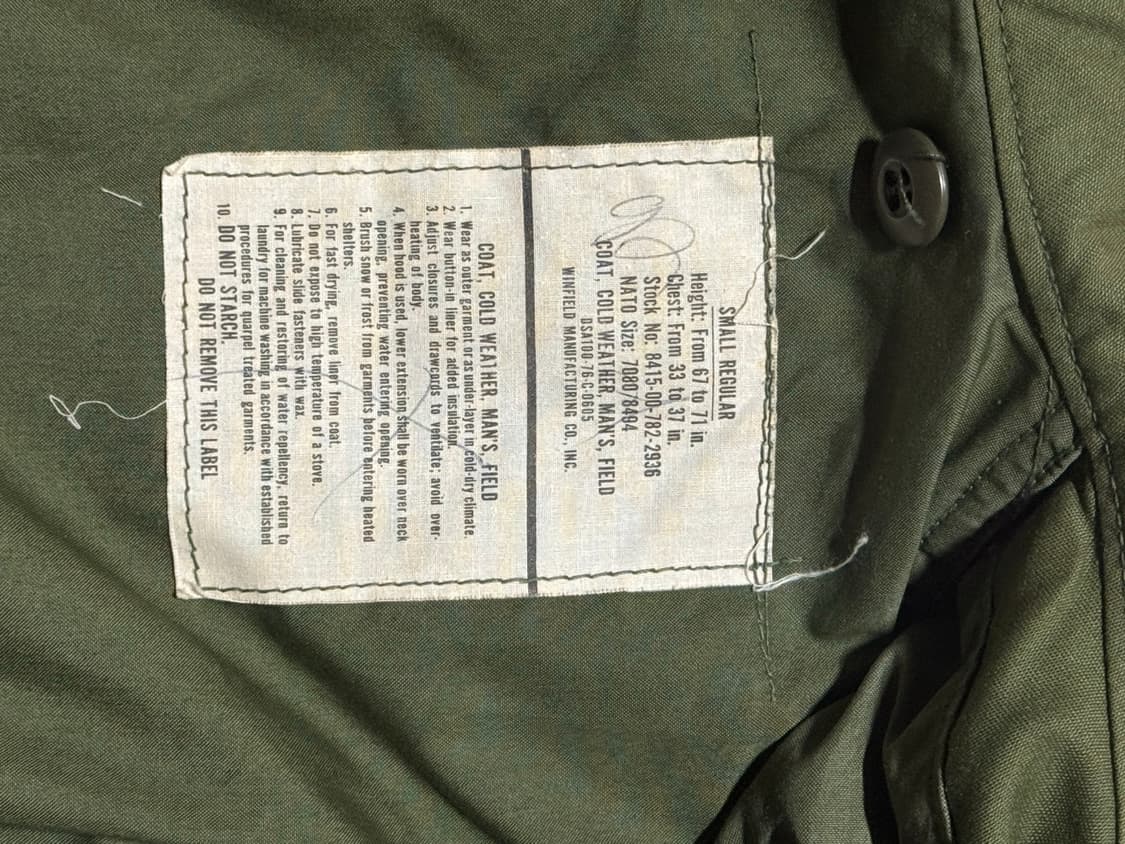 70s USA  M-65 빈티지 M-65 필드자켓 S-R 상품이미지4