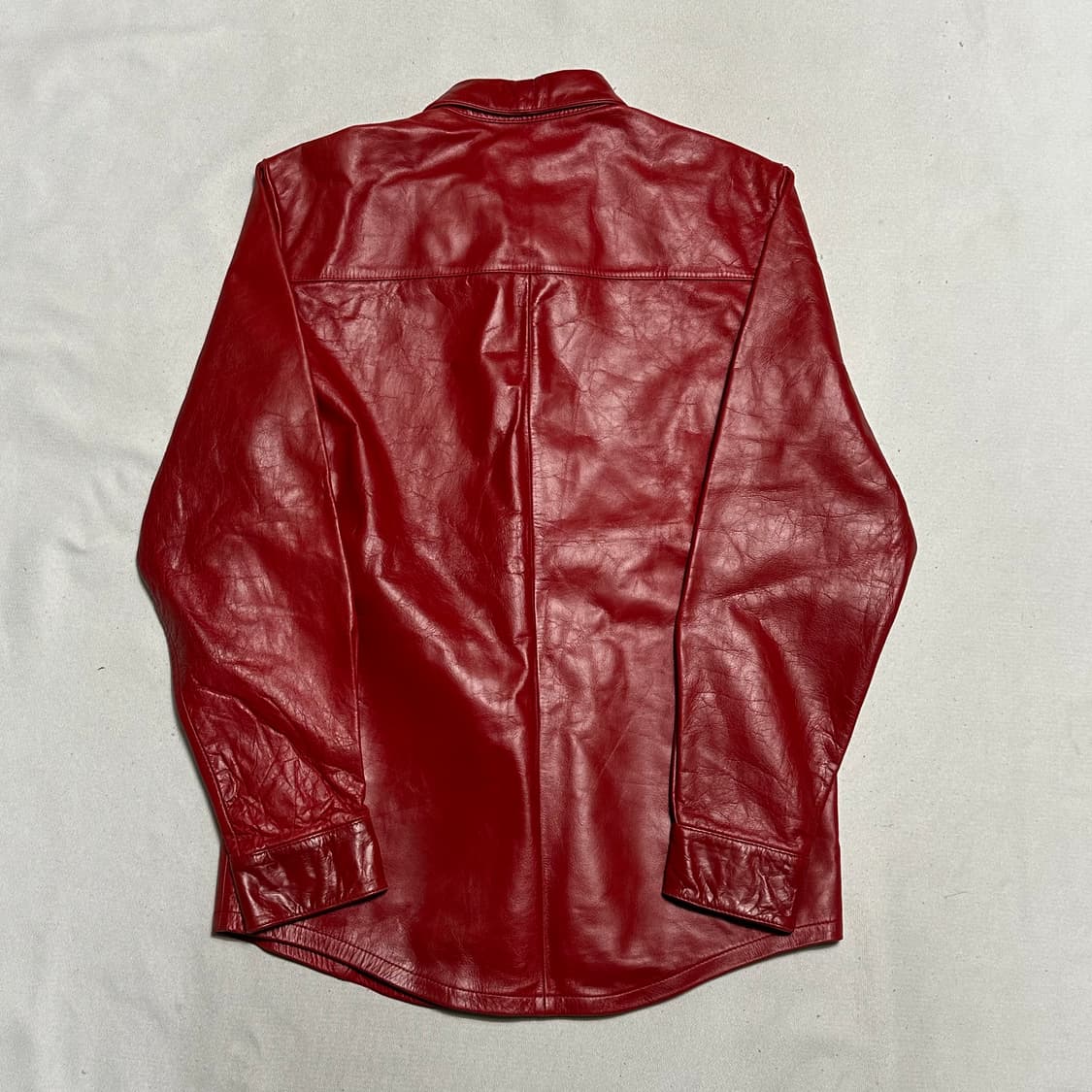 L vtg 레드레더 셔츠 자켓 상품이미지3