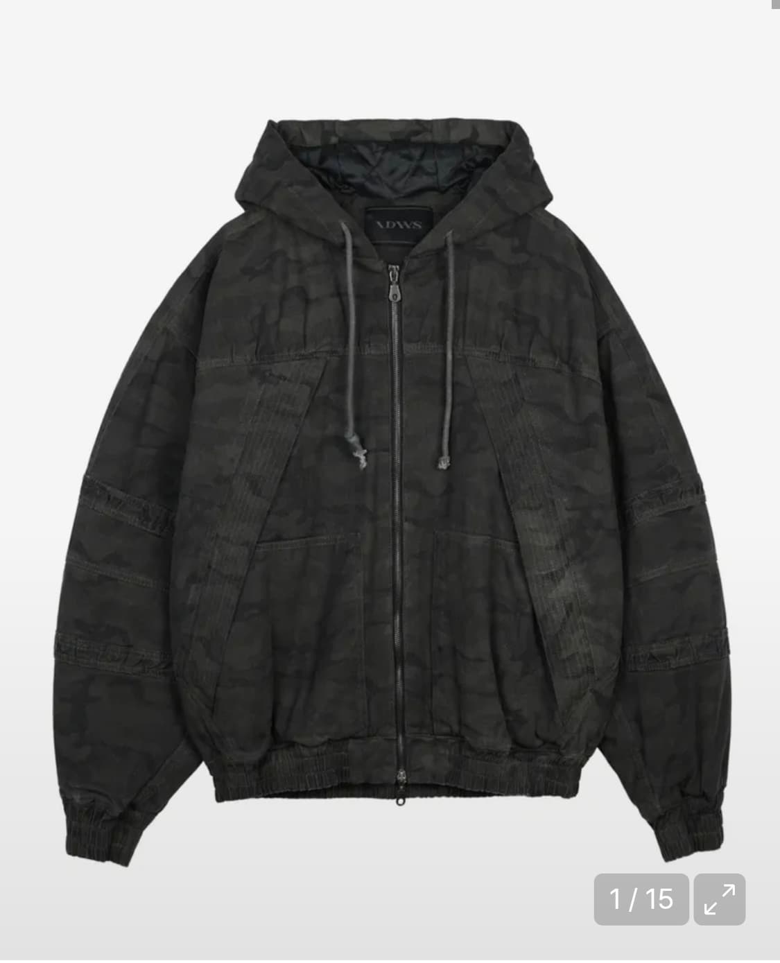 [0] 아이돈워너셀 새비지 퀼티드 데님 점퍼 멀티 / 카모 후드집업 상품이미지1