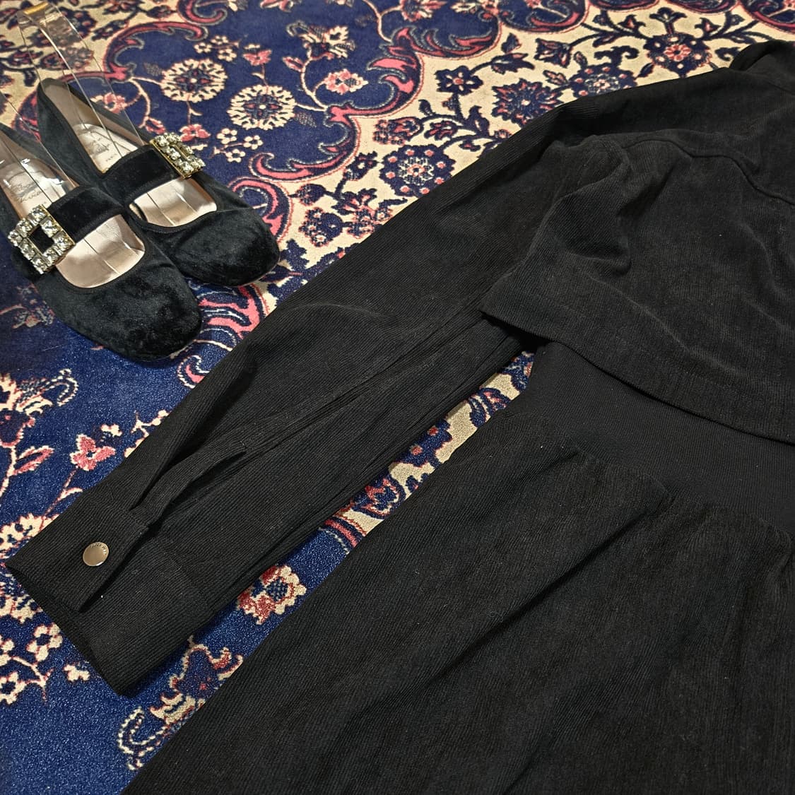 쥬시쥬디 24ss 코듀로이 셔츠형 맥시 원피스 S 상품이미지6