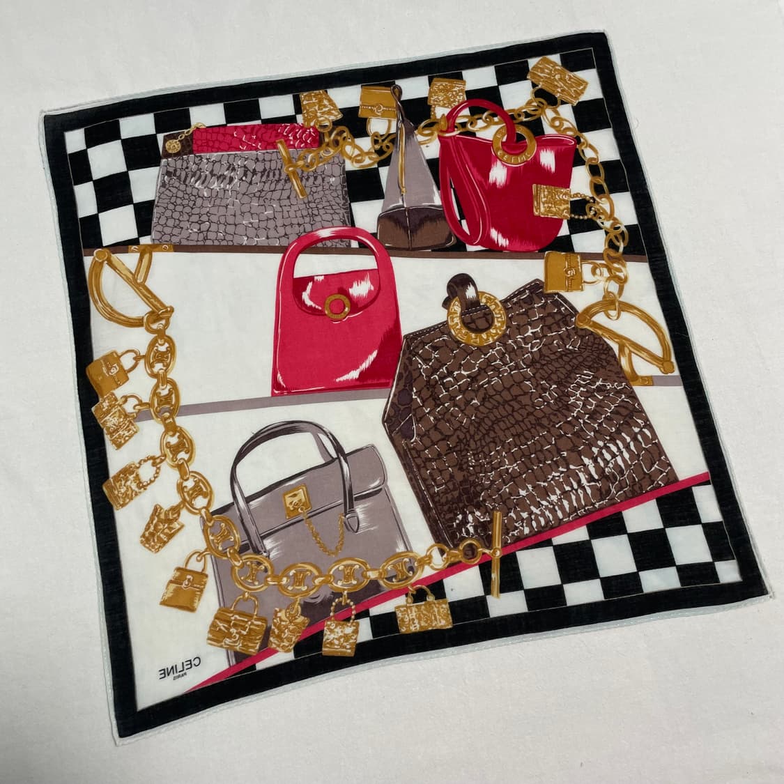 [택포] 셀린느 코튼 손수건 핸드백 쁘띠 스카프 상품이미지2