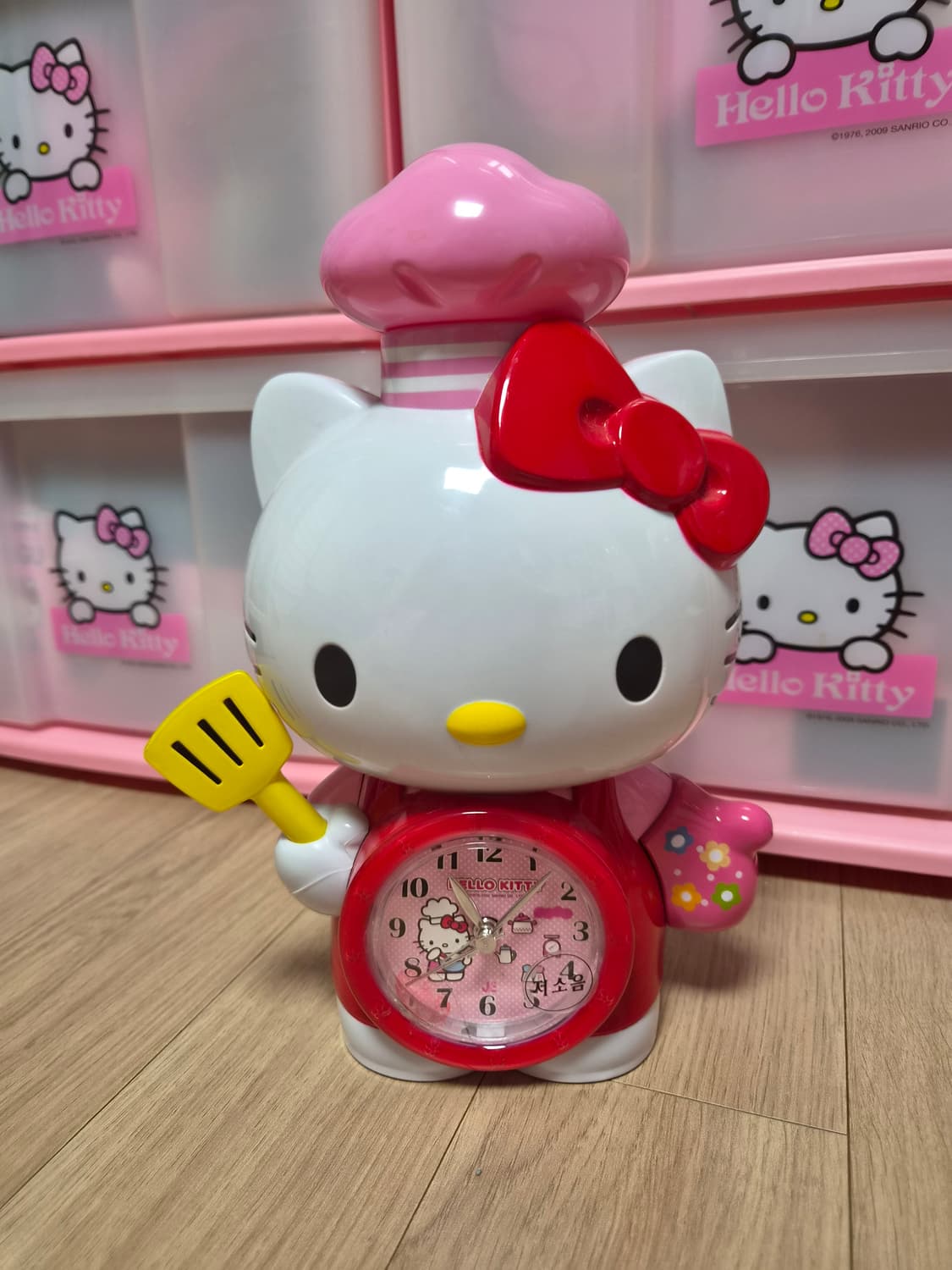 헬로키티 저소음 요리사 알람시계 음성지원 고전키티 상품이미지1