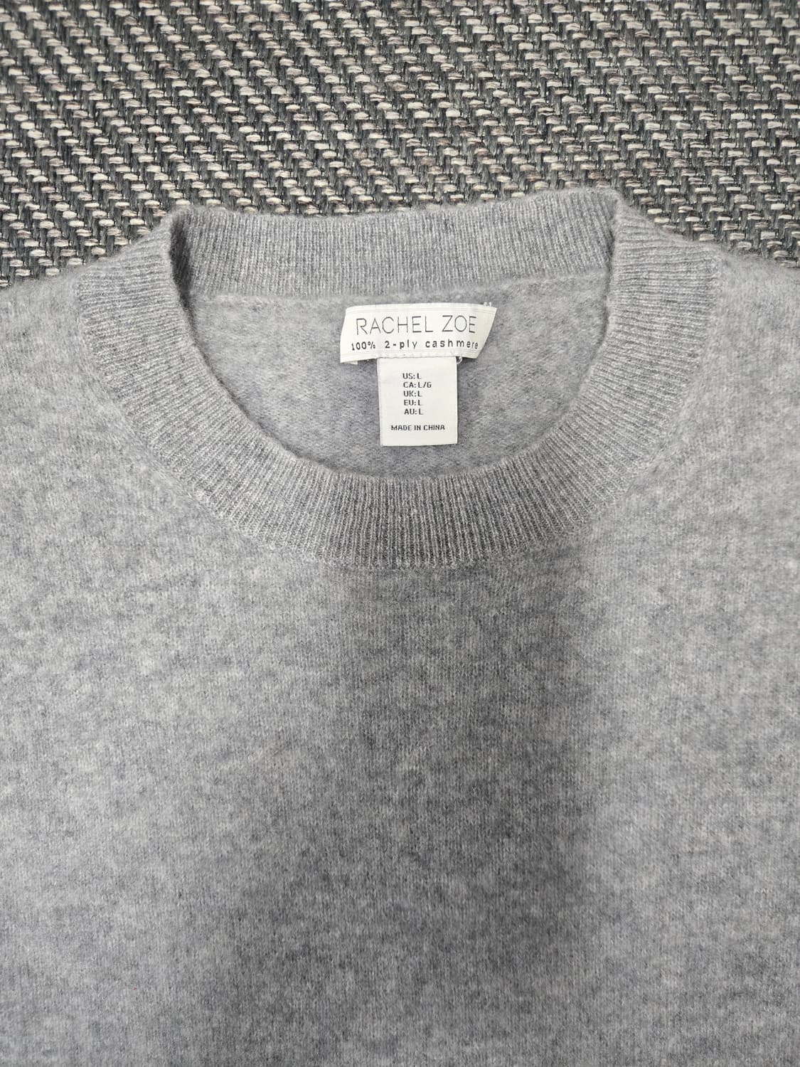 레이첼조 캐시미어100%  니트 스웨터 그레이 상품이미지3